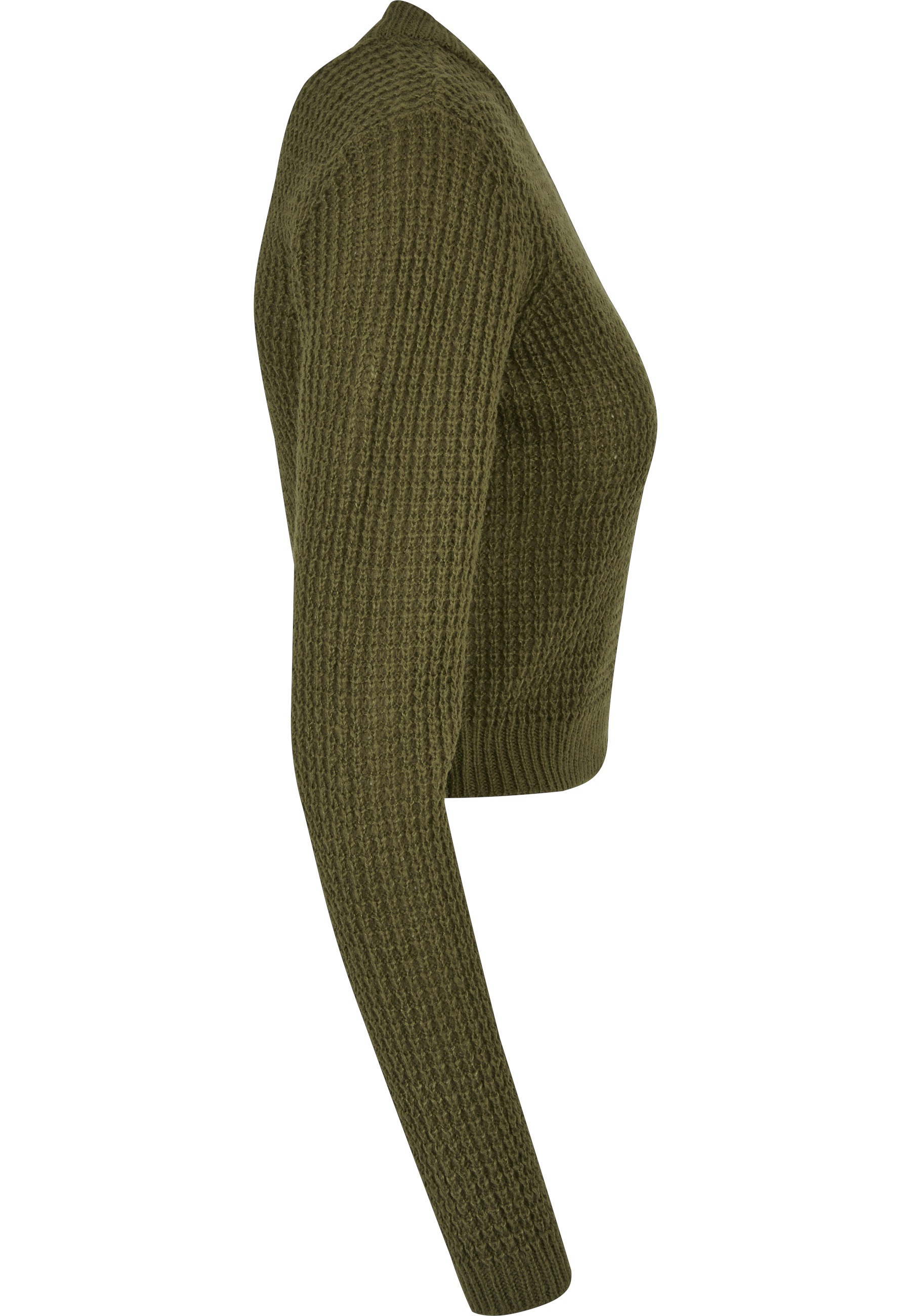 URBAN CLASSICS Sweater »Urban Classics Damen Ladies Short Waffle Sweater«, 1 Stk.
