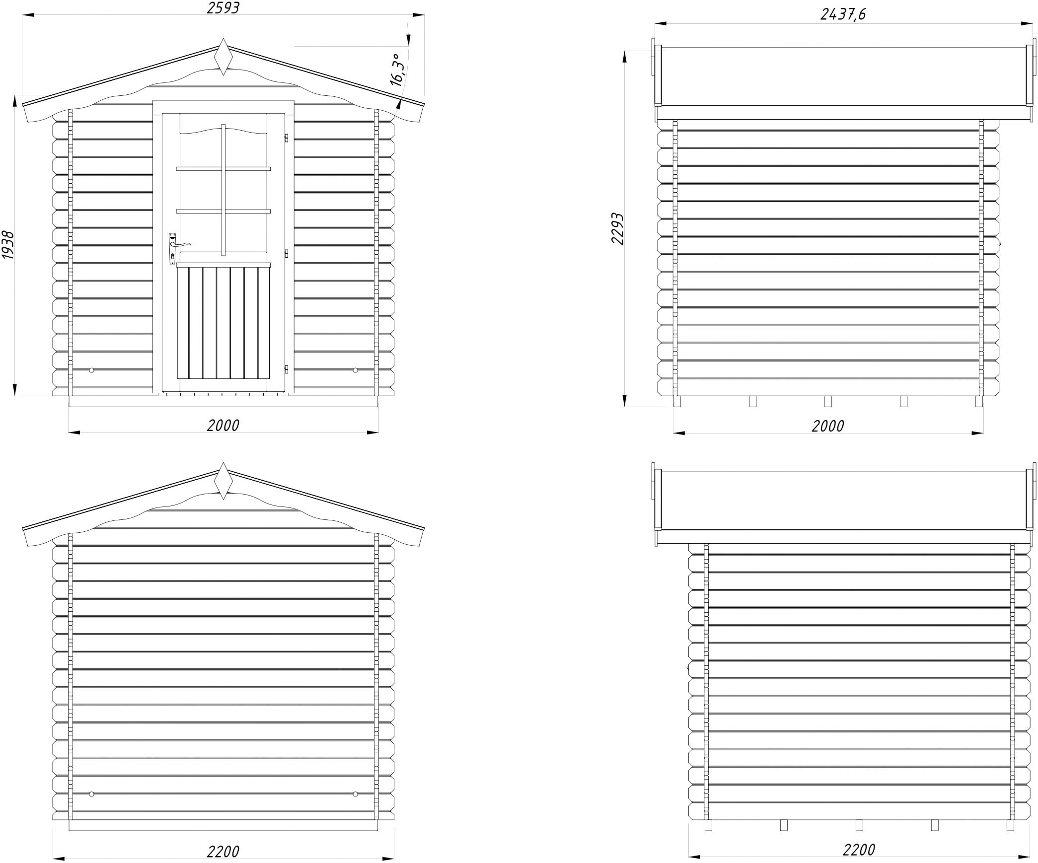 Palmako Gartenhaus »Vivian« verschiedene Farben