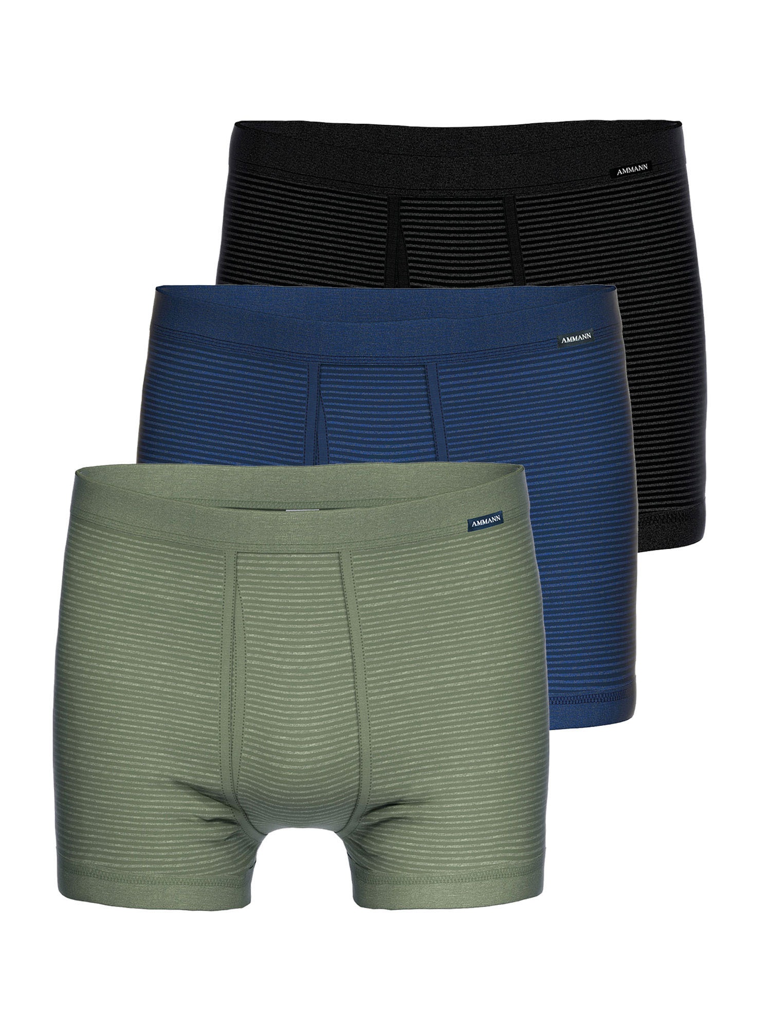 Ammann Retro Pants "3er Pack Hose kurz mit Eingriff Day Classic / Jeans Feinripp" 3 Stück