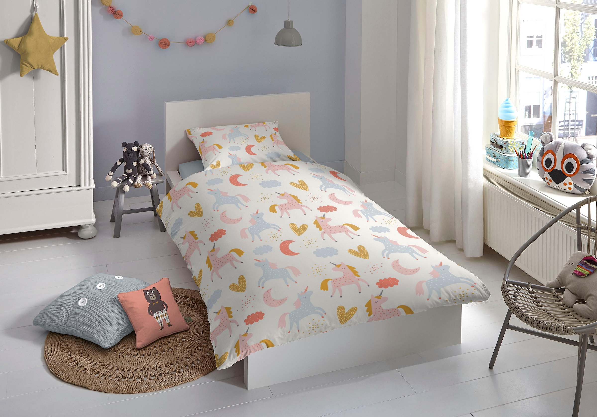 good morning Babybettwäsche "Unilove" 2 Stk. tlg. Baumwolle, 100x135, Reißv günstig online kaufen