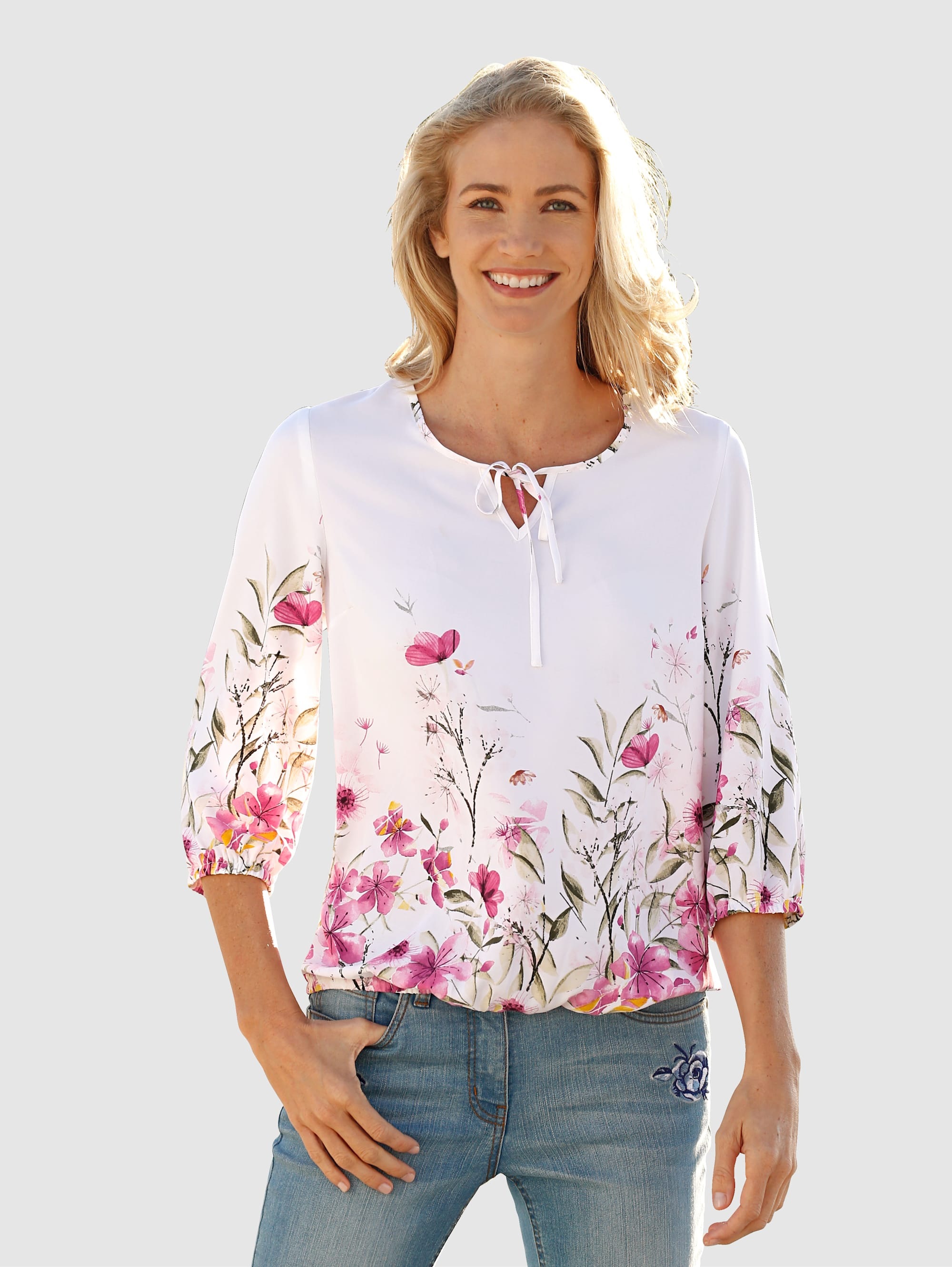 Tunika mit modischen Blumendruck
