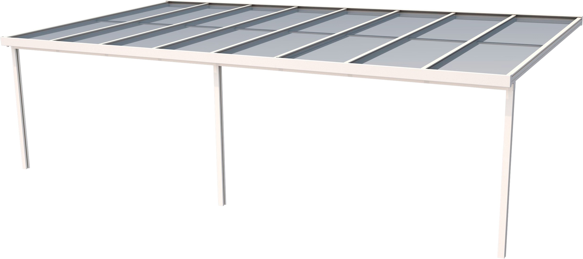GUTTA Terrassendach "Premium", BxT: 813x406 cm, Dach Polycarbonat gestreift weiß