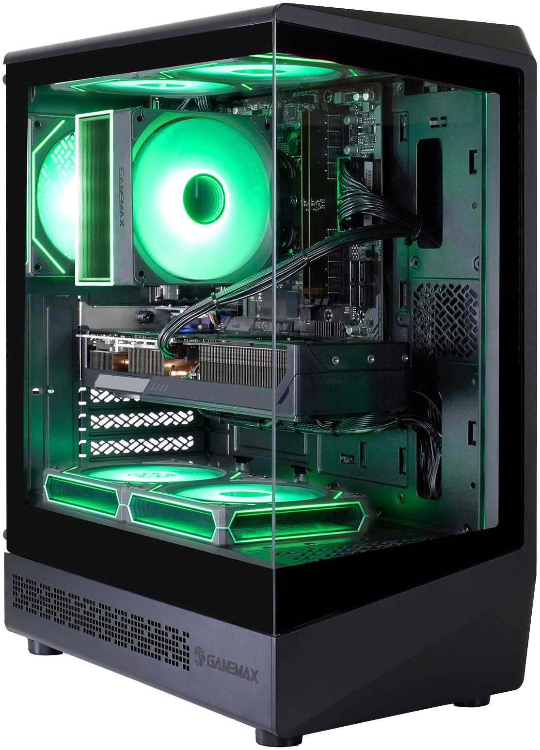 GAMEMAX Gaming-PC-Komplettsystem »GigaDeal VISTA COC AB 2794 Ryzen 5 7500F 16GB DDR5 1TB SSD RX 9070« 32 ″ AMD Ryzen 5 Radeon™ RX 9070 16 GB RAM 1.000 GB SSD Windows 11, DDR5 RAM + Gigabyte GS32QCA LED-Monitor Curved, 80 cm 32"