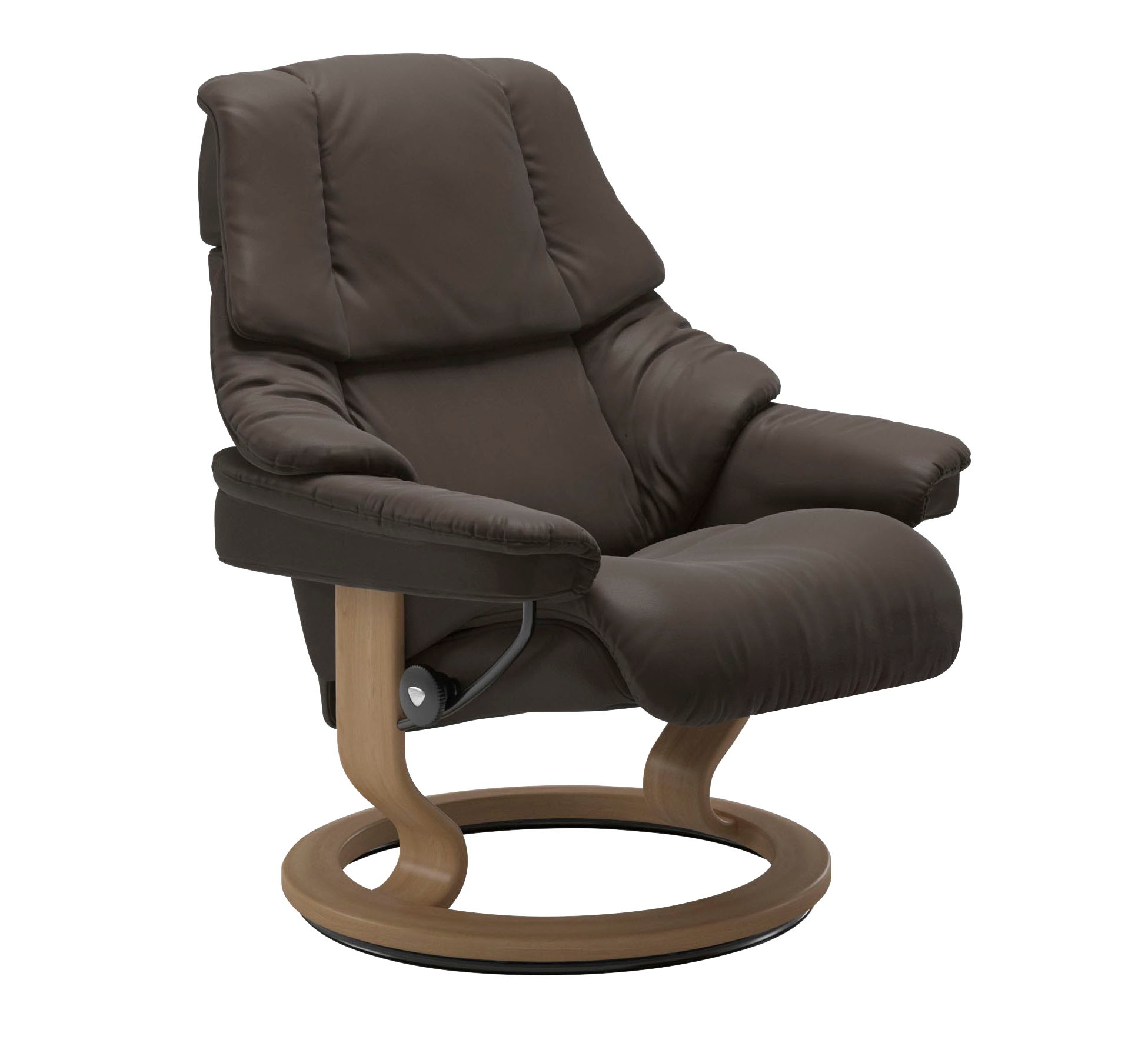 Stressless® Relaxsessel »Reno«, (Set, Relaxsessel mit Hocker), mit Hocker, mit Classic Base, Größe S, M & L, Gestell Eiche