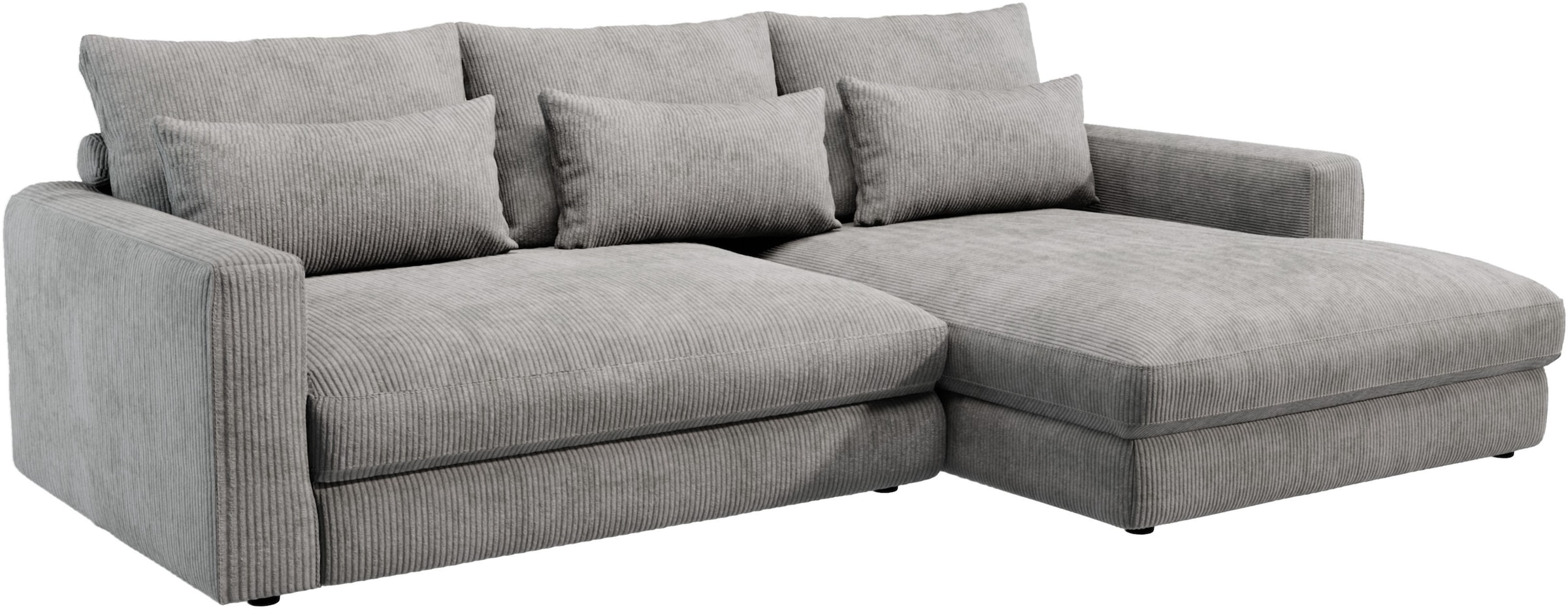 Home affaire Ecksofa »Darwin, viele Kissen, extra tiefe Sitzfläche, 271/89/171 (B(H/T)« gemütlich und weich, L-Form, mit extra softem Sitzkomfort, Cord