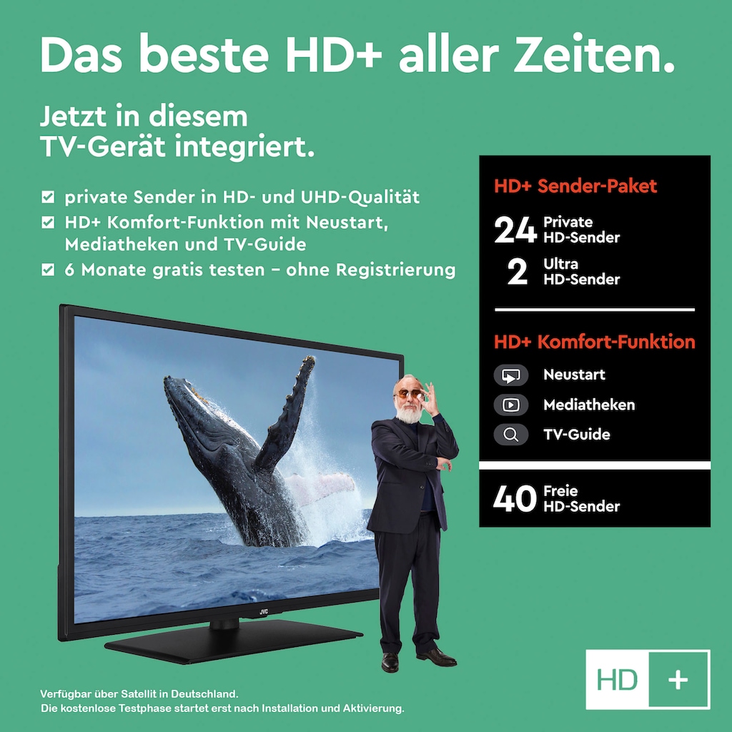 JVC LED-Fernseher »LT-32VH5155«, 80 cm/32 Zoll, HD-ready, Smart TV, HDR, Triple-Tuner, 6 Monate HD+ inklusive
