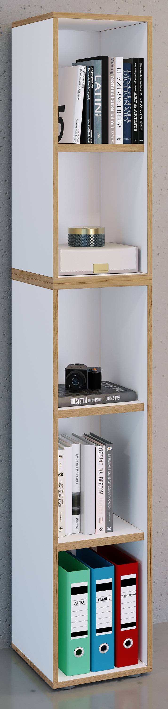 VCM Bücherregal »Holz Büro Regal Bücher Ordner Salia 5fach B. 30 cm« 1 Stk. tlg.