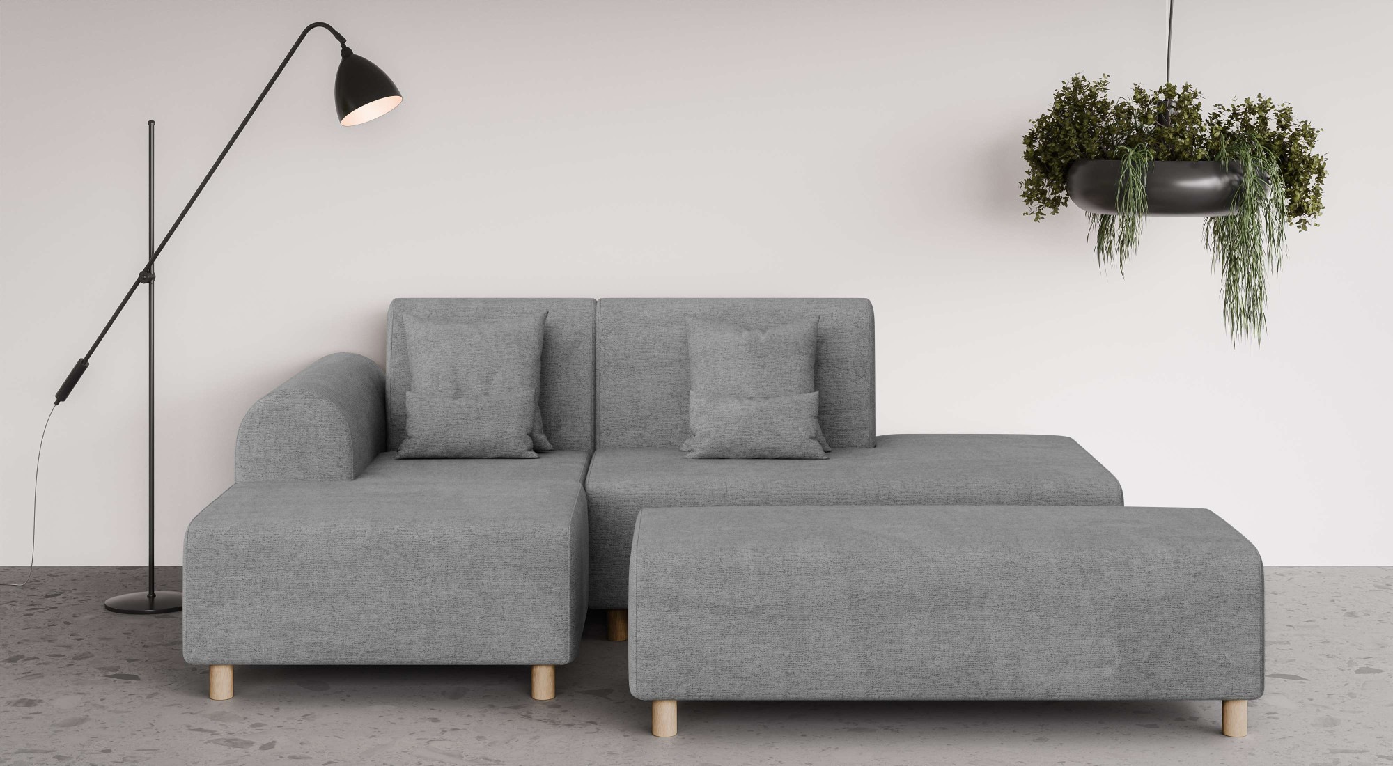 OTTO home Ecksofa "Suyala" L-Form mit Hocker günstig online kaufen