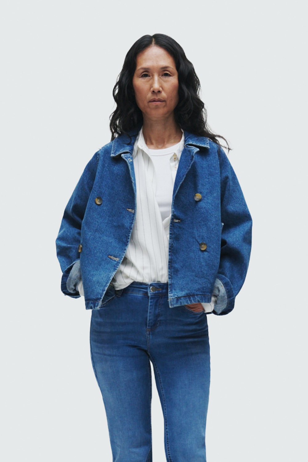ONLY Jeansjacke "ONLAPRIL SHORT DNM TRENCH AKM" günstig online kaufen