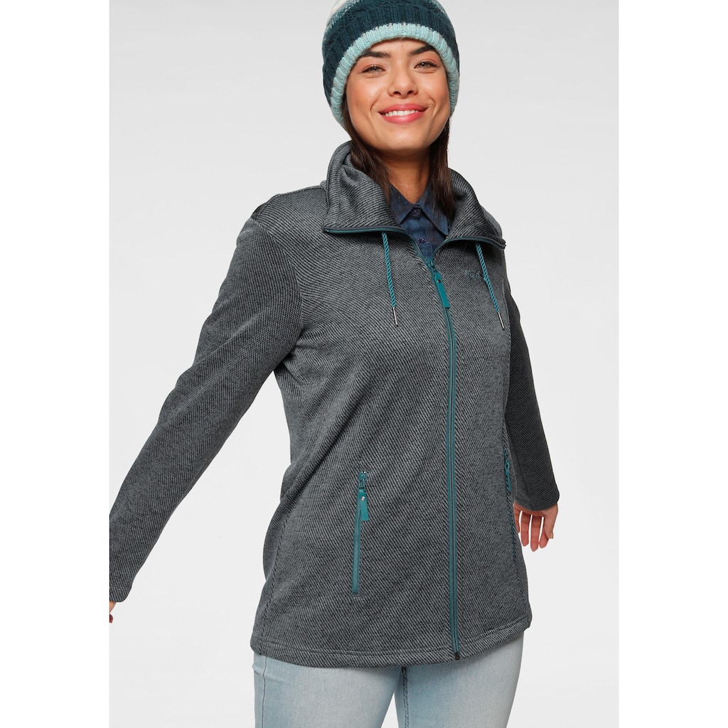 Jack Wolfskin Strickfleecejacke »BAKER LAKE«, ohne Kapuze