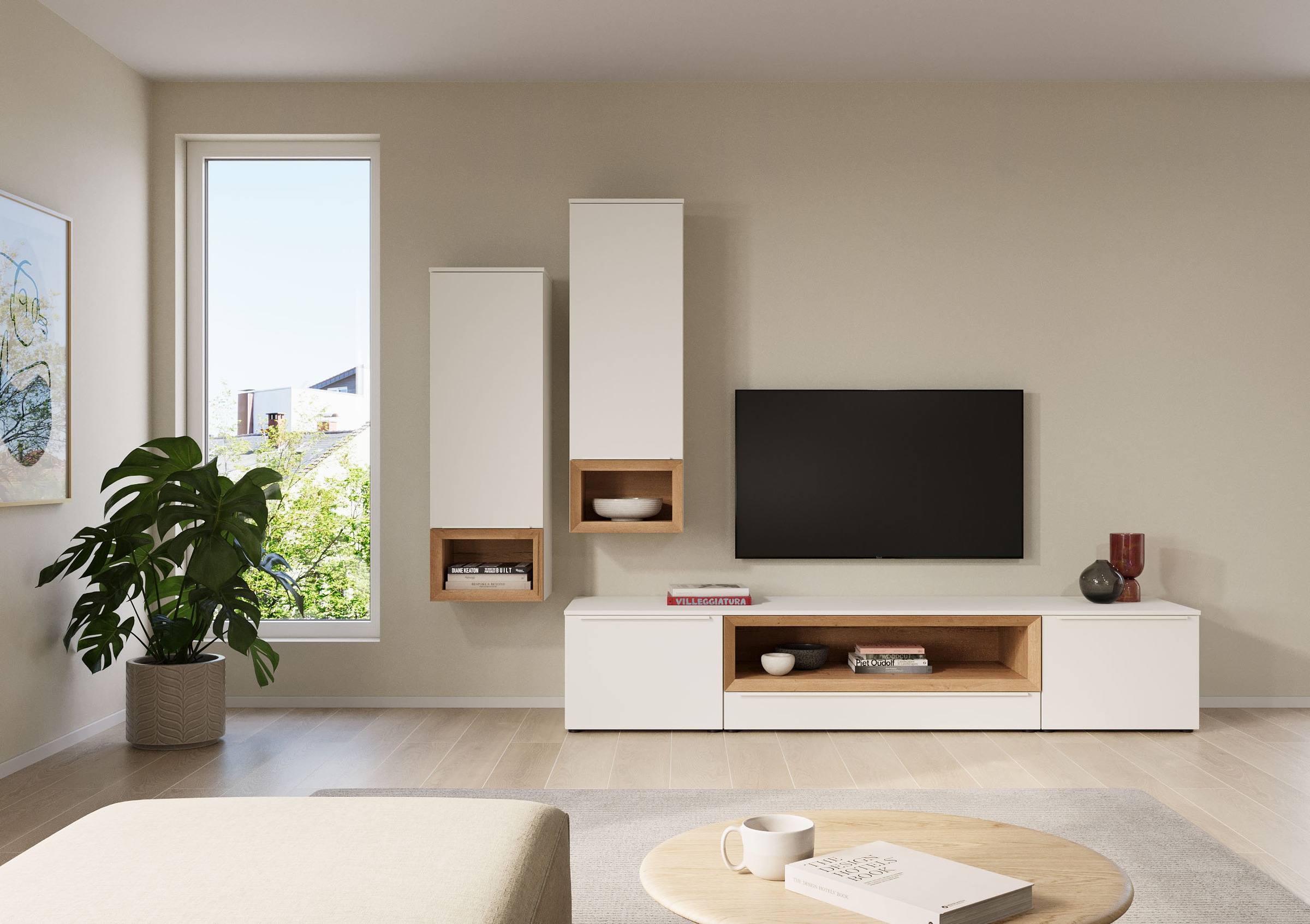 nobilia® Wohnzimmer-Set »Case, variabel montierbar« 3 Stk. tlg.