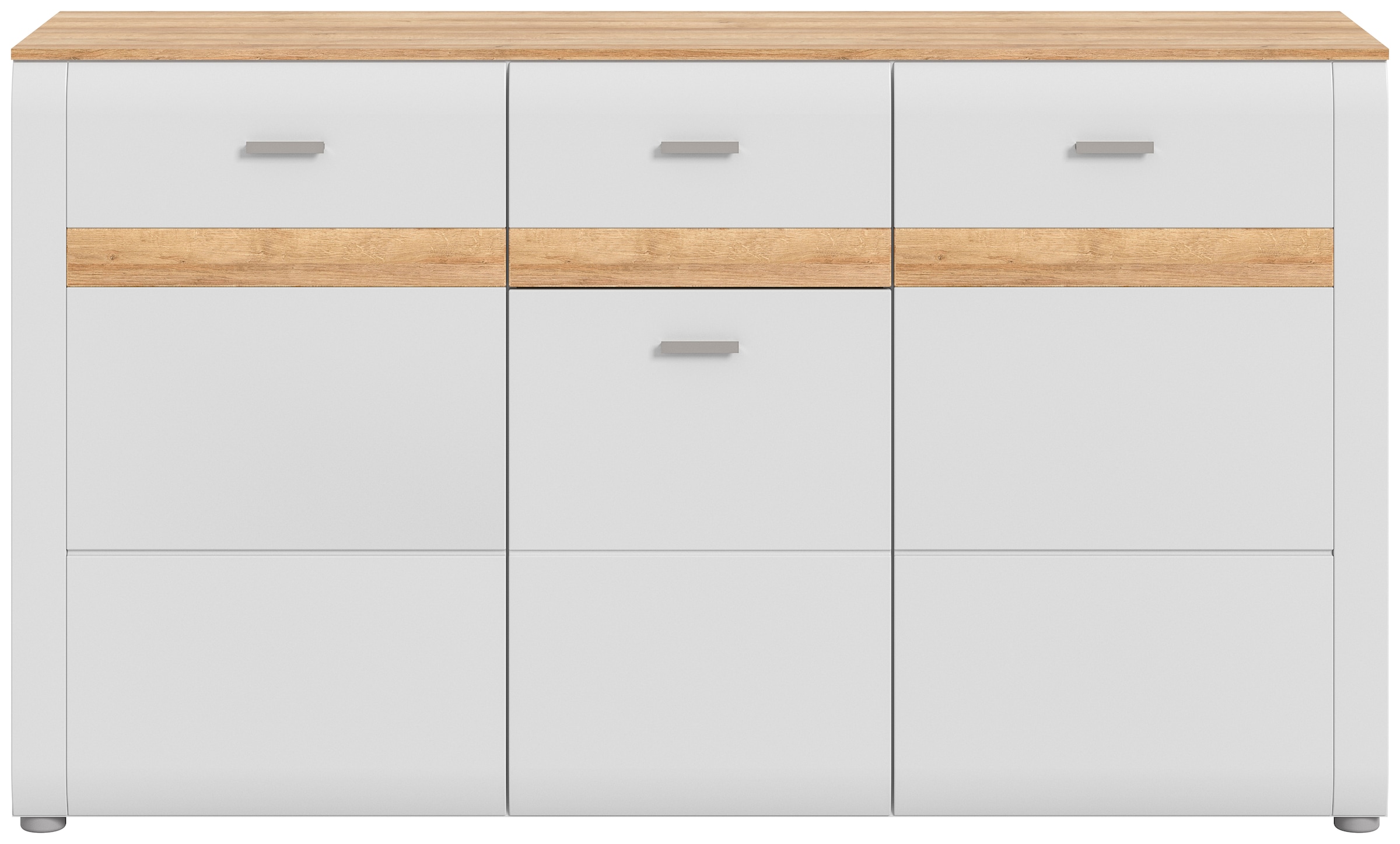 INOSIGN Sideboard "Aska, Breite 150cm, Metallgriffe,3 Türen,1 Schubkästen, günstig online kaufen