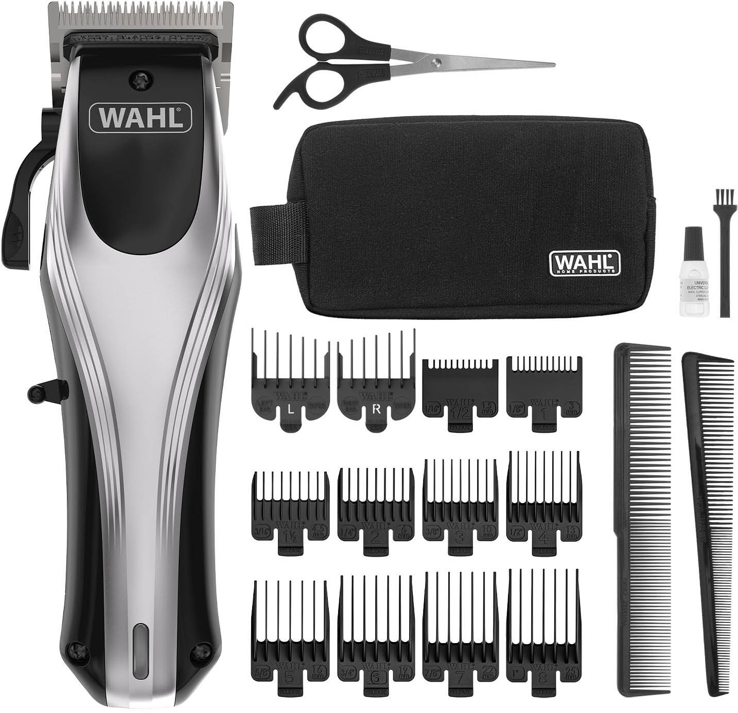 Wahl Haarschneider »Rapid Clip«, 13 Aufsätze, Schnellgleitende Klinge, Einstellbarer Verstellhebel, Leichtes Design