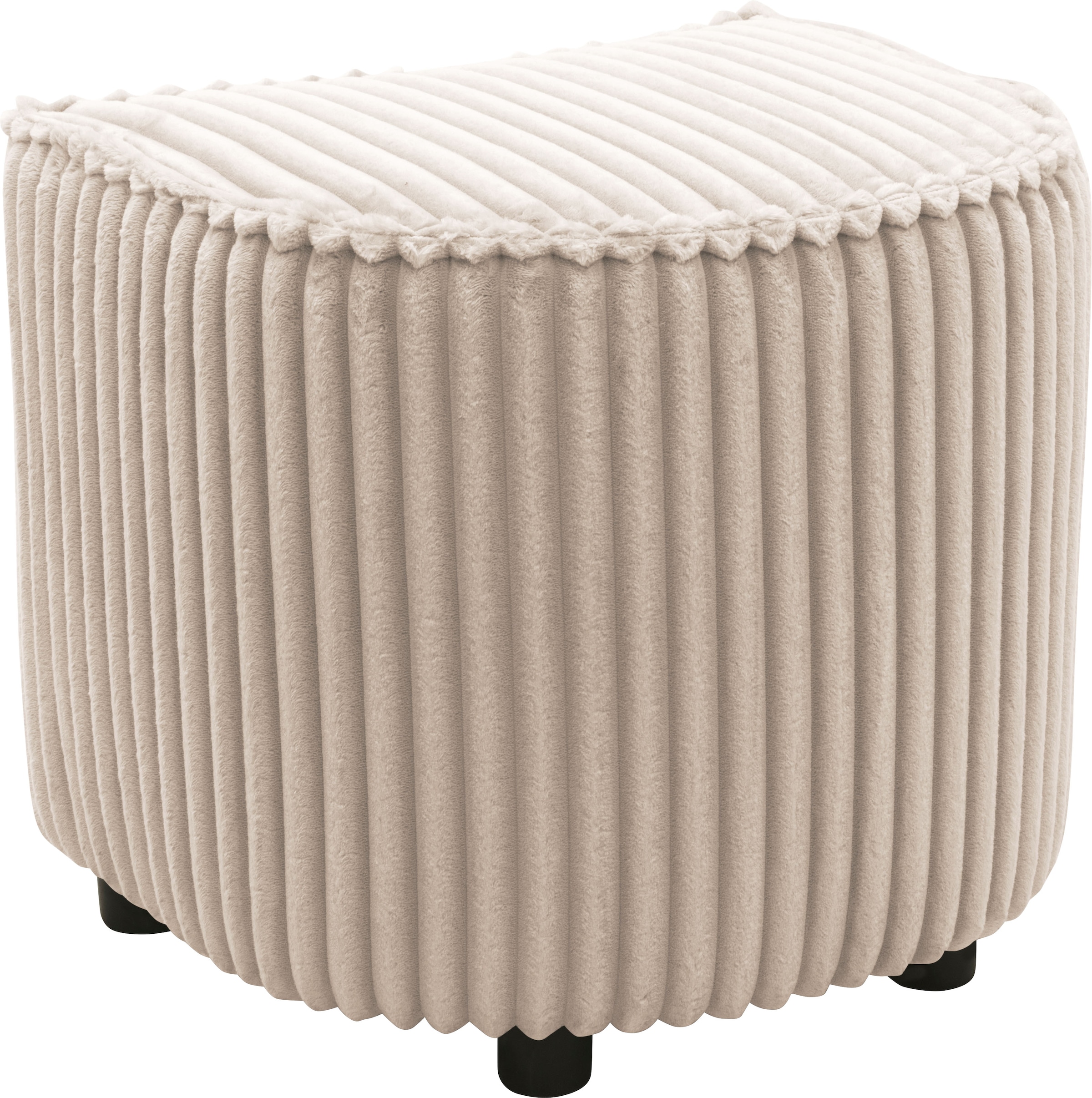 INOSIGN Polsterhocker »AMECA, Hocker, Fußhocker 52 x 47 x 46 cm (BxTxH)«, (1 St.), mit Mega-Cordstoff, sichelförmig