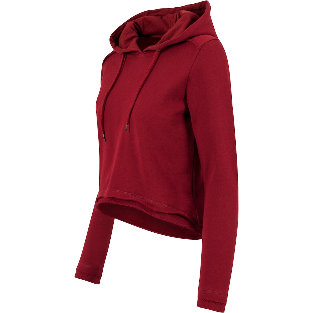 URBAN CLASSICS Rundhalspullover »Urban Classics Damen Ladies Cropped Terry Hoody«, (1 tlg.)