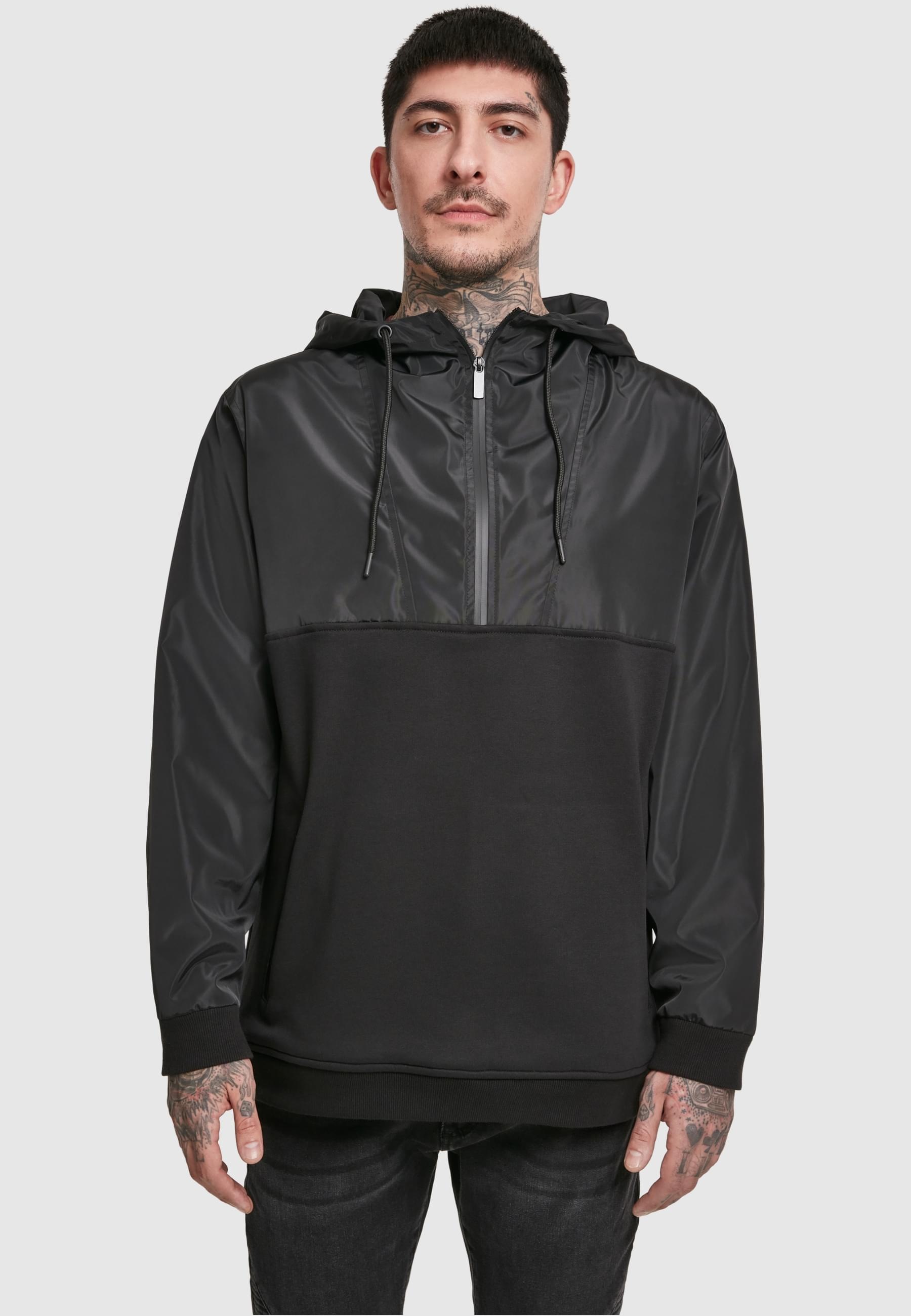 URBAN CLASSICS Sweatjacke »Urban Classics Herren Military Half Zip Hoody«