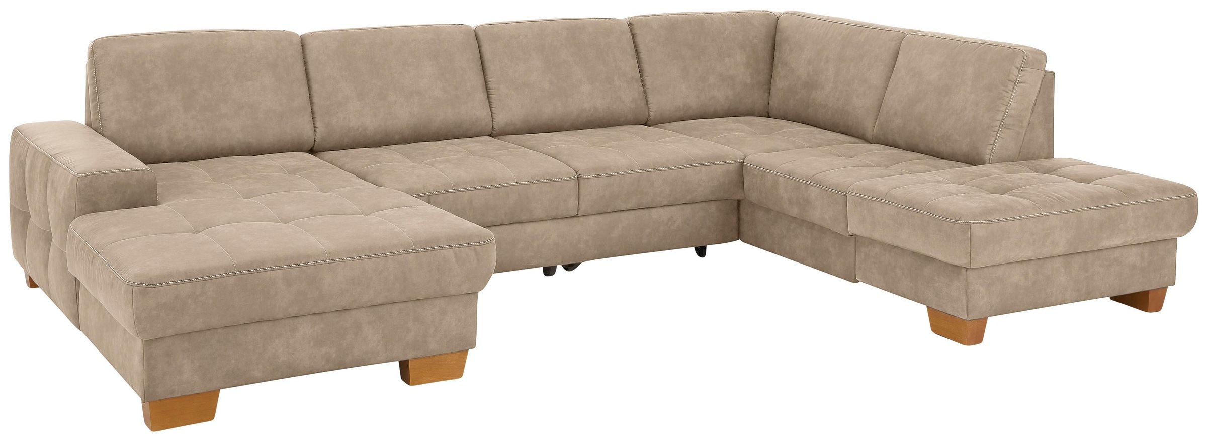 Home affaire Wohnlandschaft "Puccini U-Form" mit Federkern, Sitztiefenverst günstig online kaufen