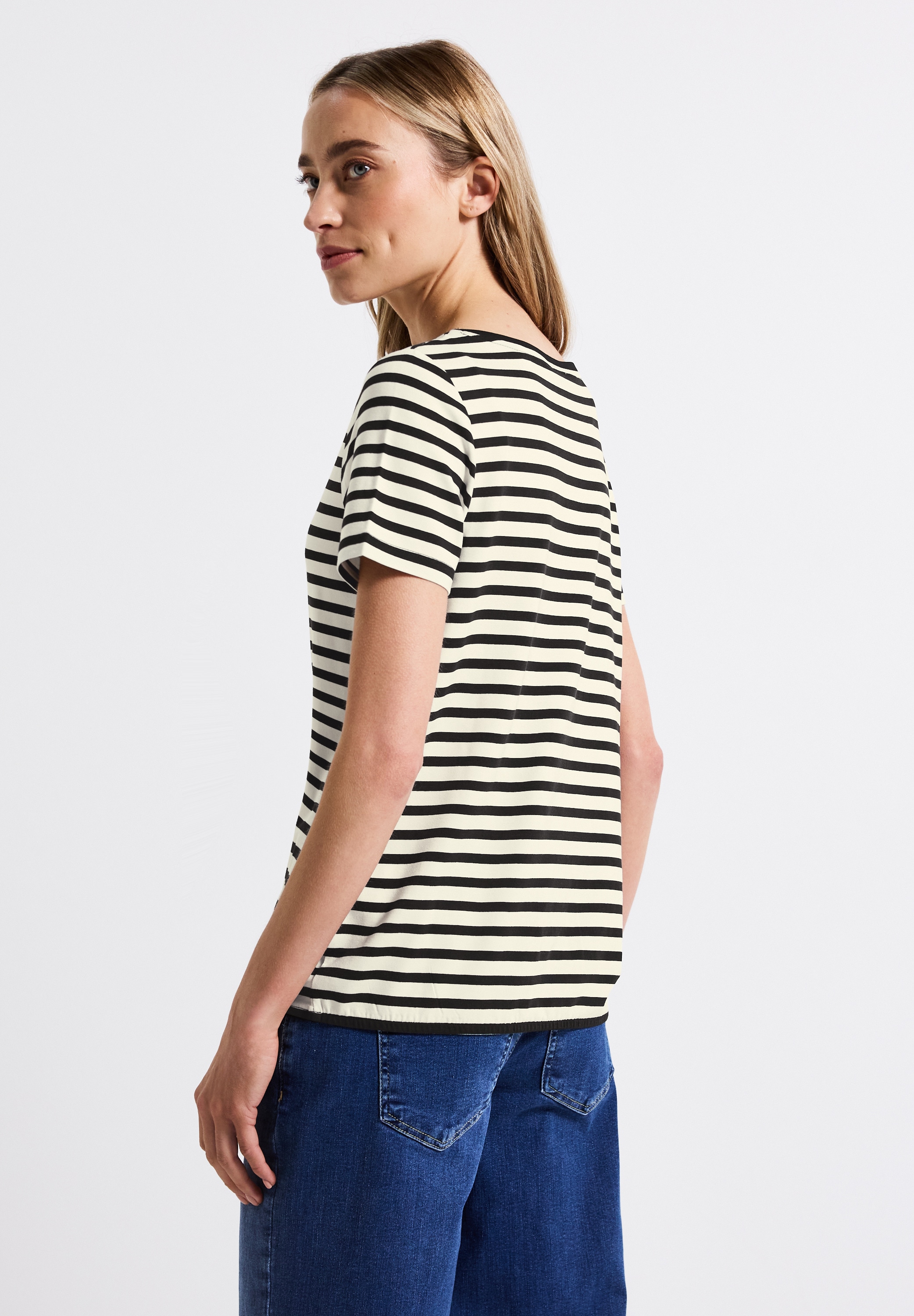 STREET ONE T-Shirt, mit Elastikbund