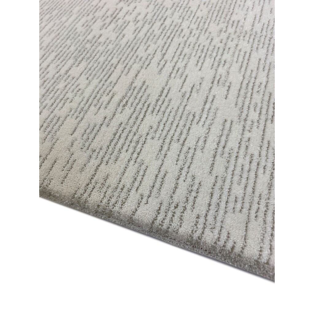 RESITAL The Voice of Carpet Teppich »Combo 7050«, rechteckig, Kurzflor, Uni Farben, mit Fransen, Hoch-Tief-Struktur, Wohnzimmer