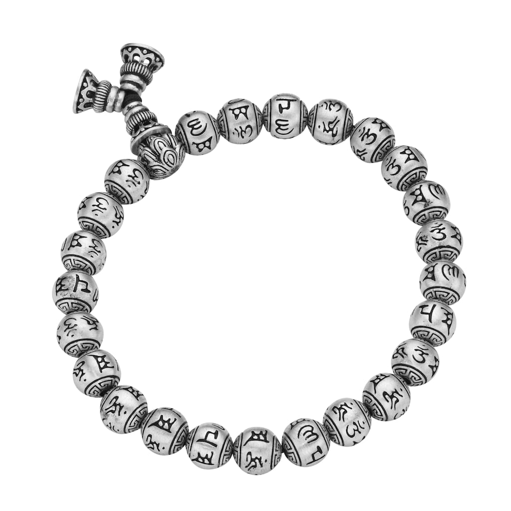 GIORGIO MARTELLO MILANO Armband »Kugeln mit tibetischen Glücks-Symbolen, Silber 925«