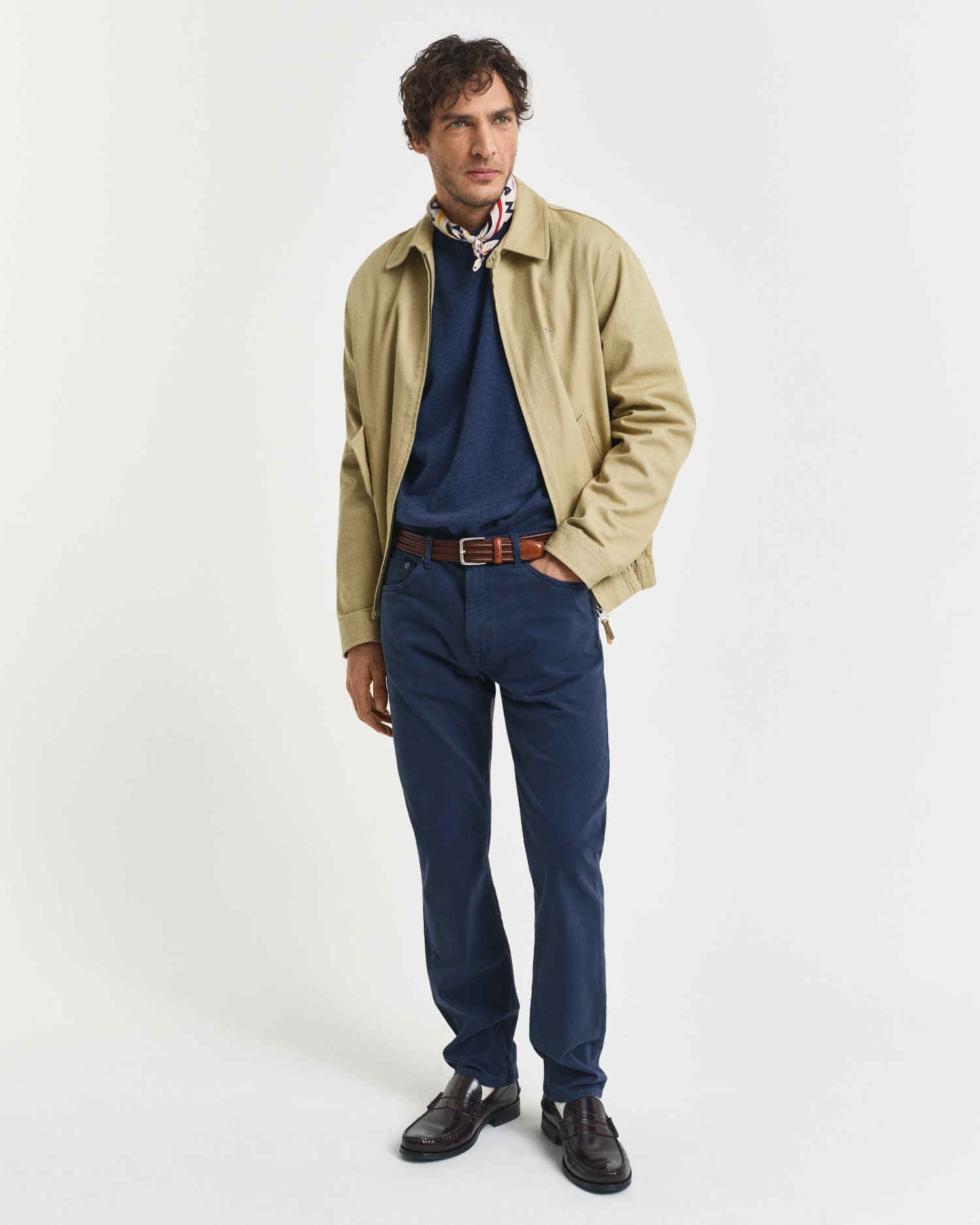 Gant Rundhalspullover »CLASSIC COTTON C-NECK«, Premium Strickpullver aus weicher 100% Baumwolle, Übergangspullover