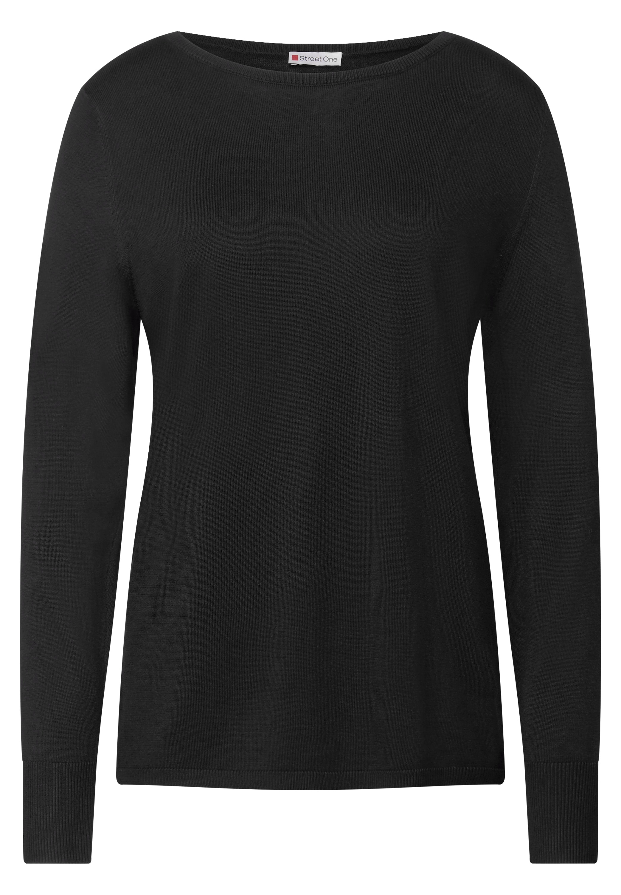 STREET ONE Strickpullover, aus elastischem Materialmix