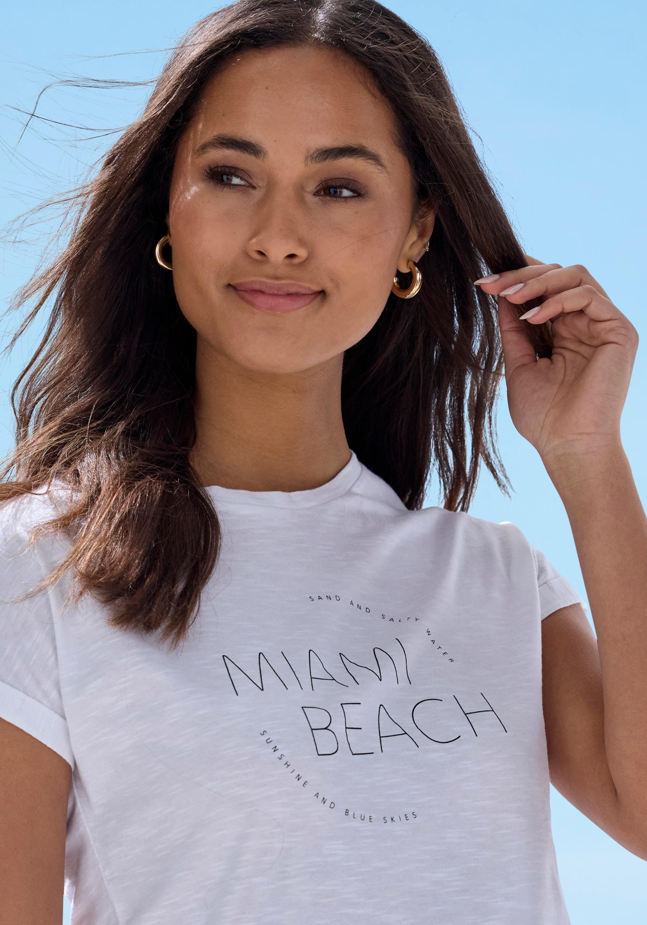 Thumbnail - Vivance T-Shirt "mit modischem Frontprint" 2er-Pack, aus weicher Baumwoll-Qualität