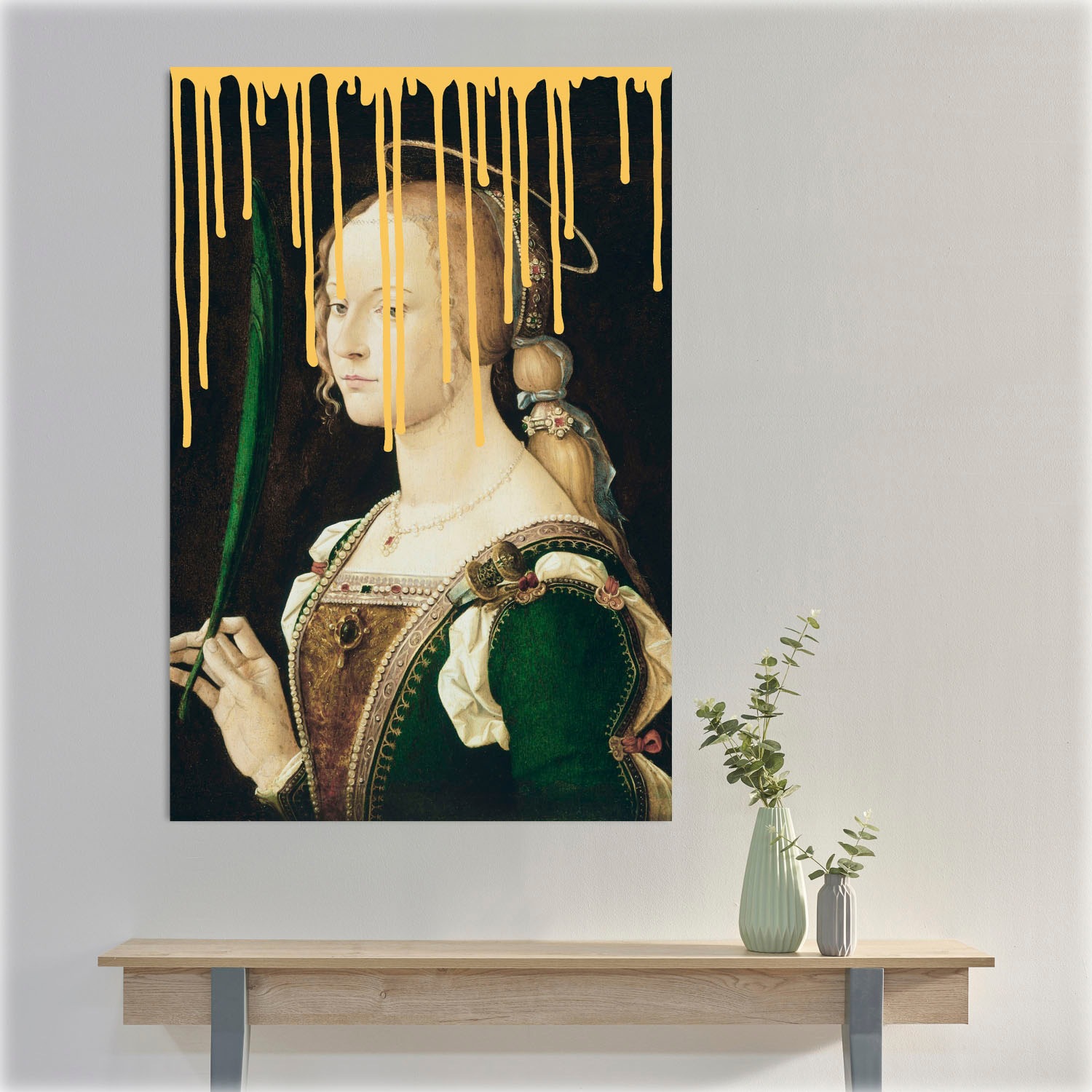 queence Acrylglasbild "Frau mit Farbklecks" Bilder von Frauen  Formen  Frau günstig online kaufen