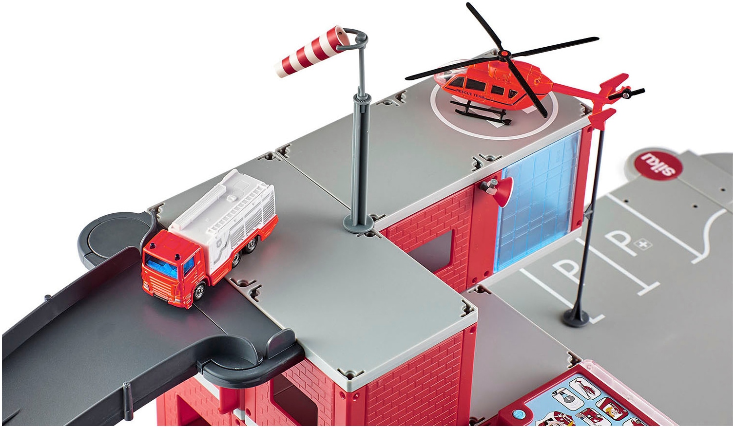 Siku Spiel-Feuerwehrwache »SIKU World, Feuerwache (5508)«, mit Licht und weiteren Funktionen