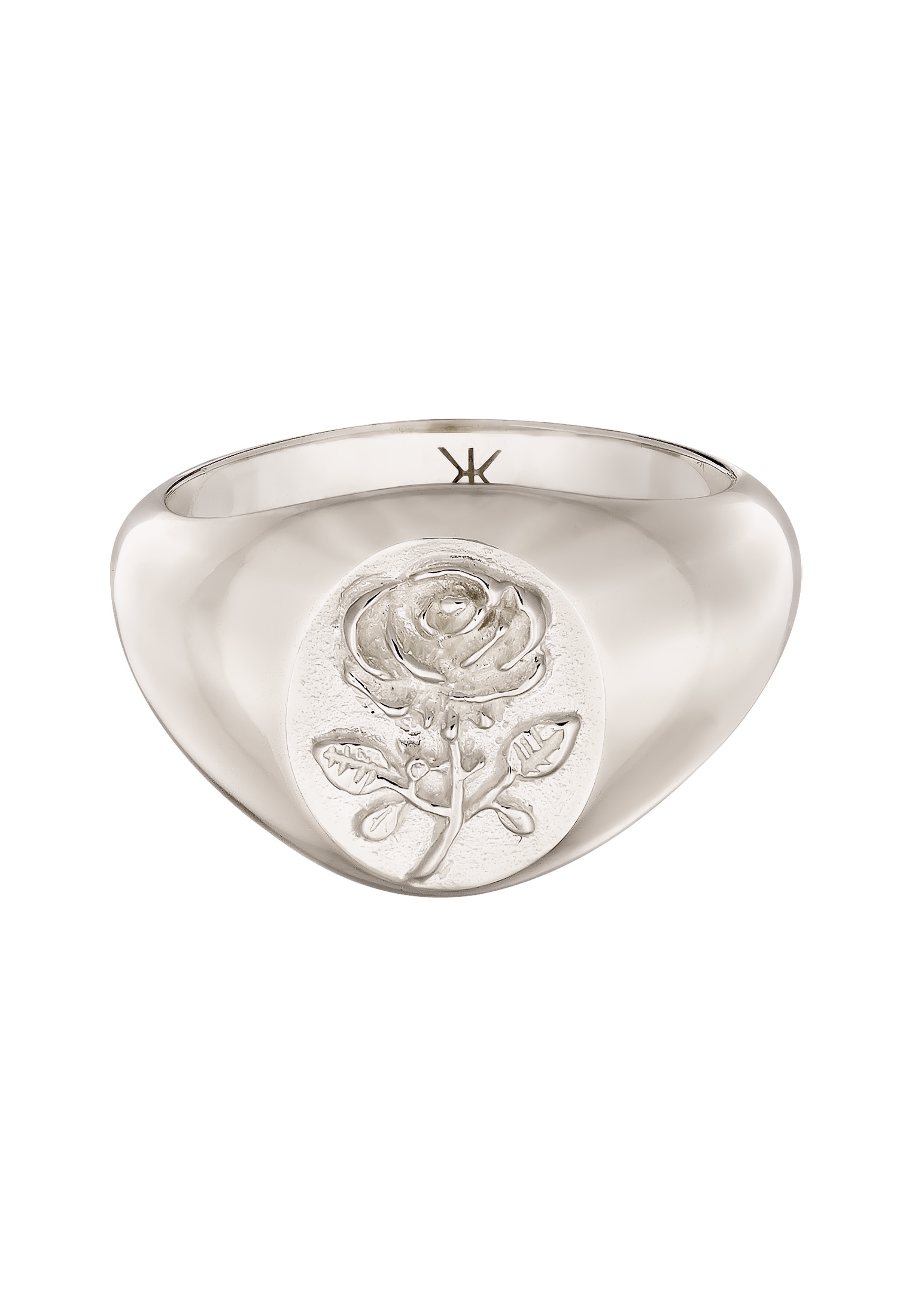 Kuzzoi Siegelring »Ring Siegelring Rose Flower 925 Sterling Silber«