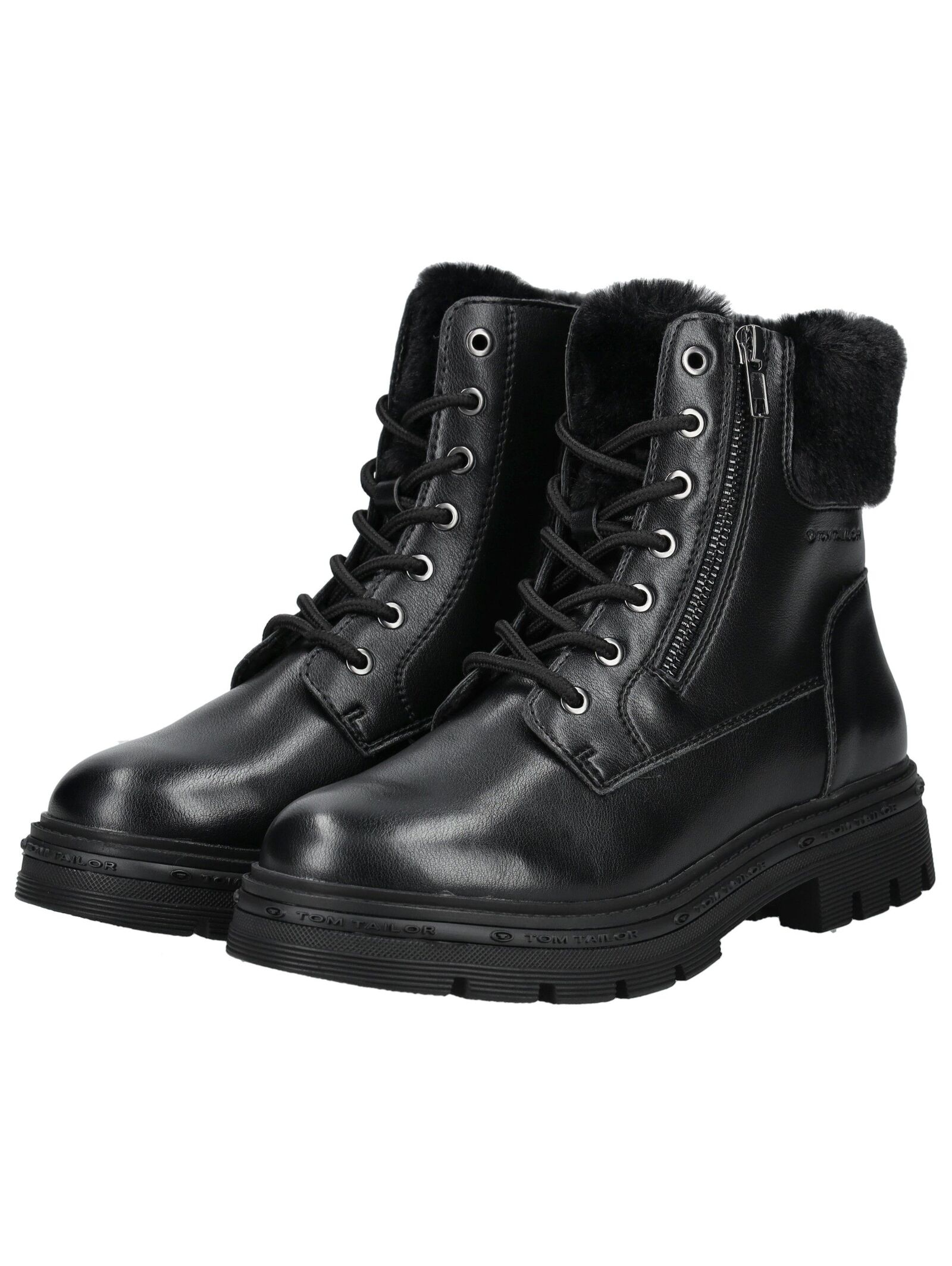 TOM TAILOR Schnürstiefelette »Tom Tailor Stiefelette Lederimitat/Textil«