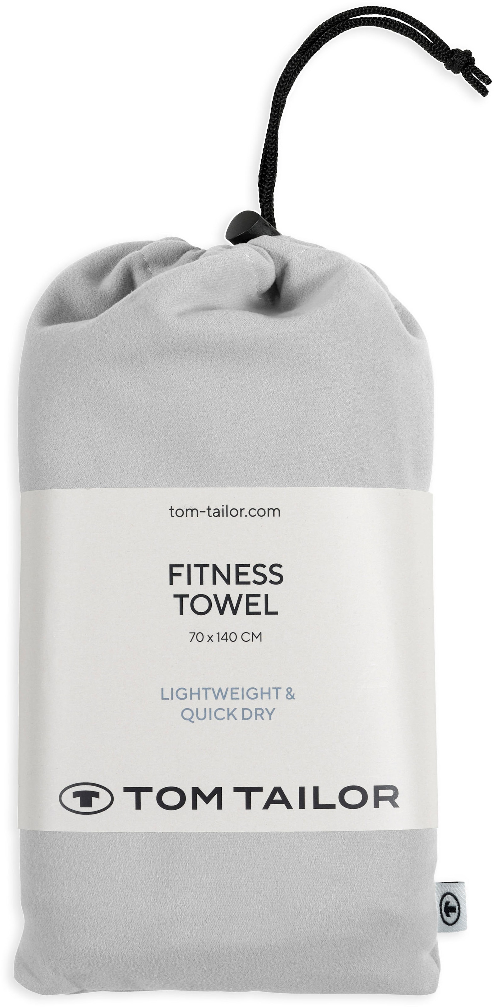 TOM TAILOR HOME Duschtuch »Fitness«, (1 St.), dünne, feinfädige, weiche  Qualität, schnell trocknend, uni, mit Logo | BAUR | Badetücher