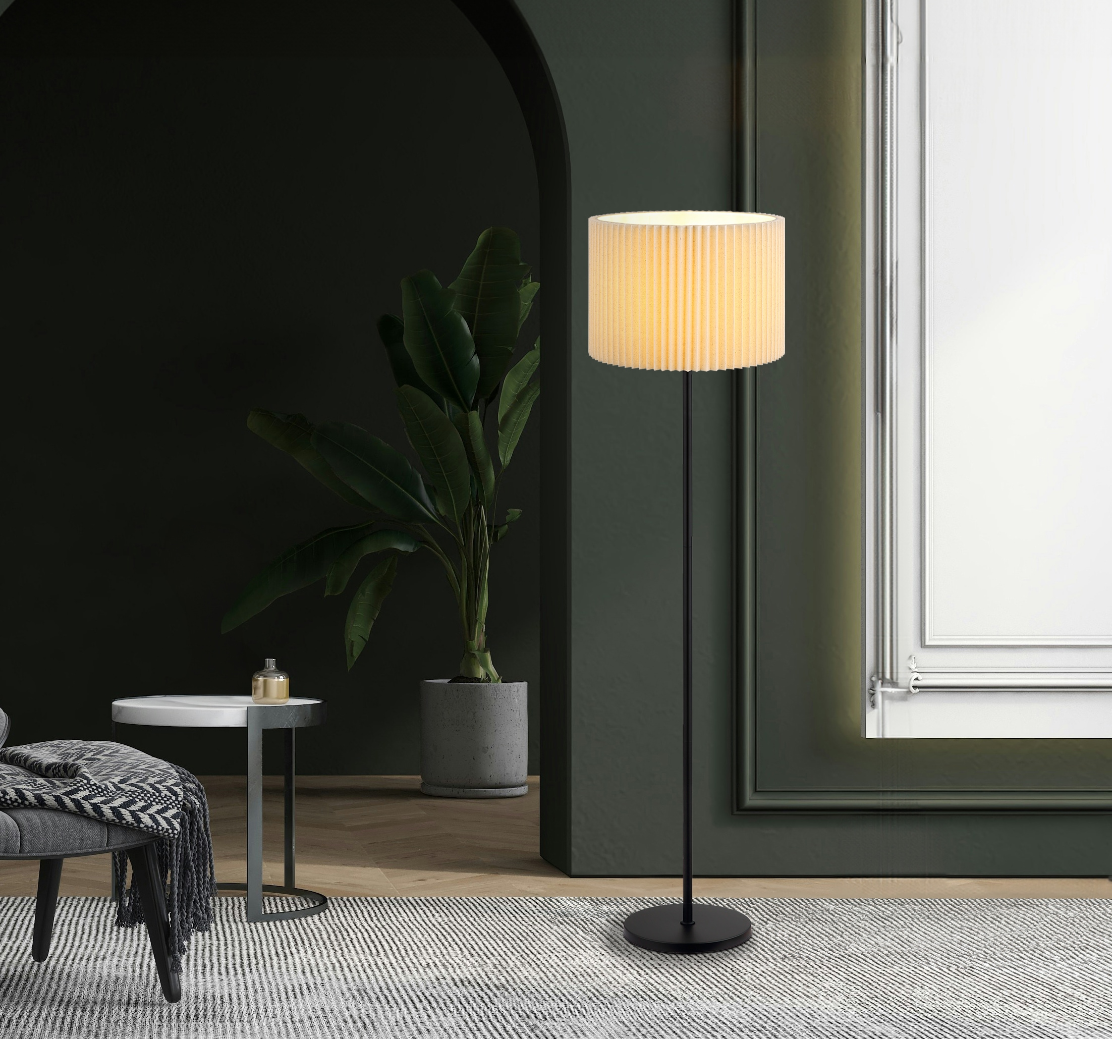 GLOBO LIGHTING Stehlampe »PAGE« E27 1 Stk. Stehlampe Wohnzimmer Schlafzimmer Flur Design-Leuchte