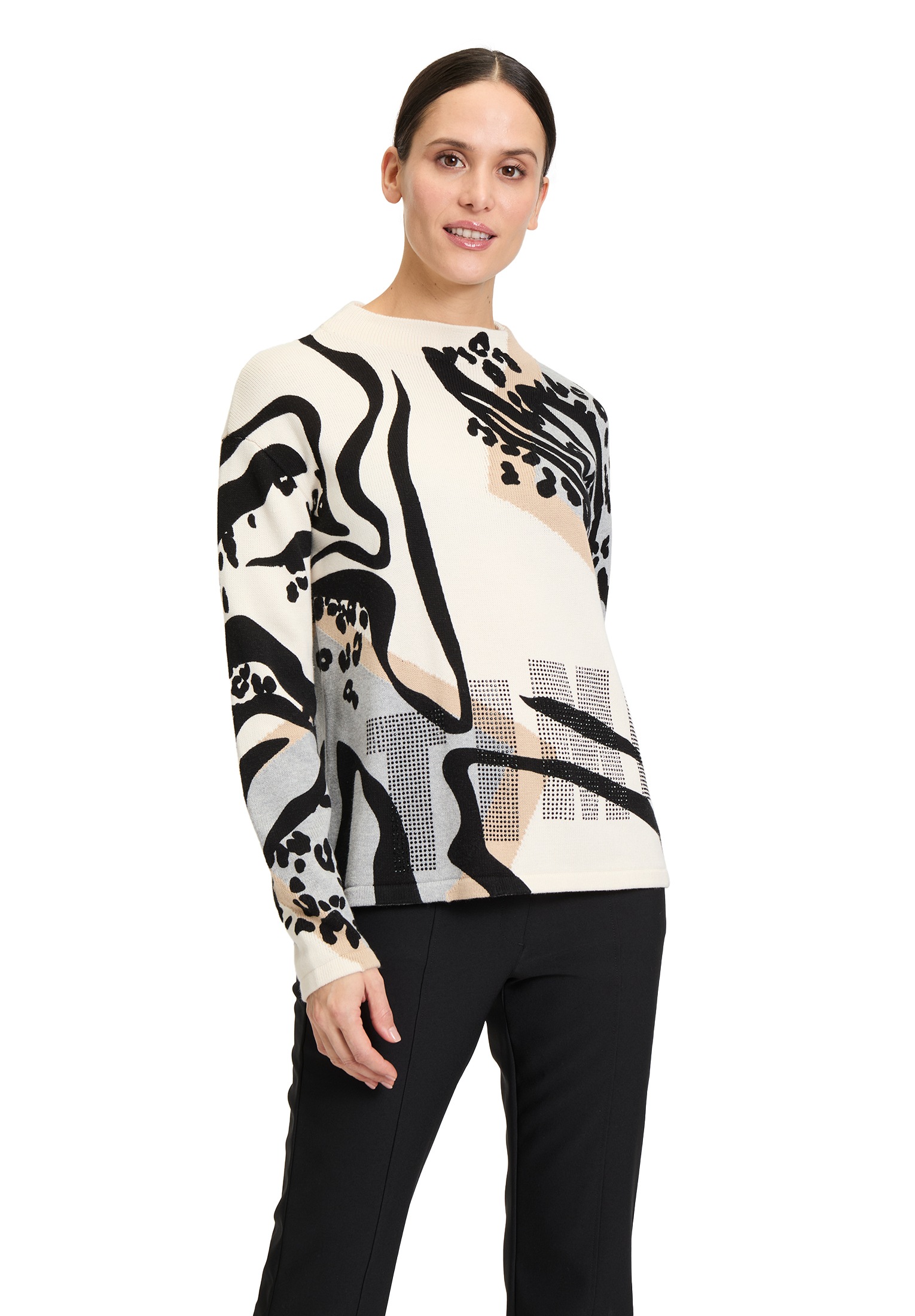 Betty Barclay Strickpullover "Betty Barclay Grobstrick-Pullover mit Aufdruc günstig online kaufen