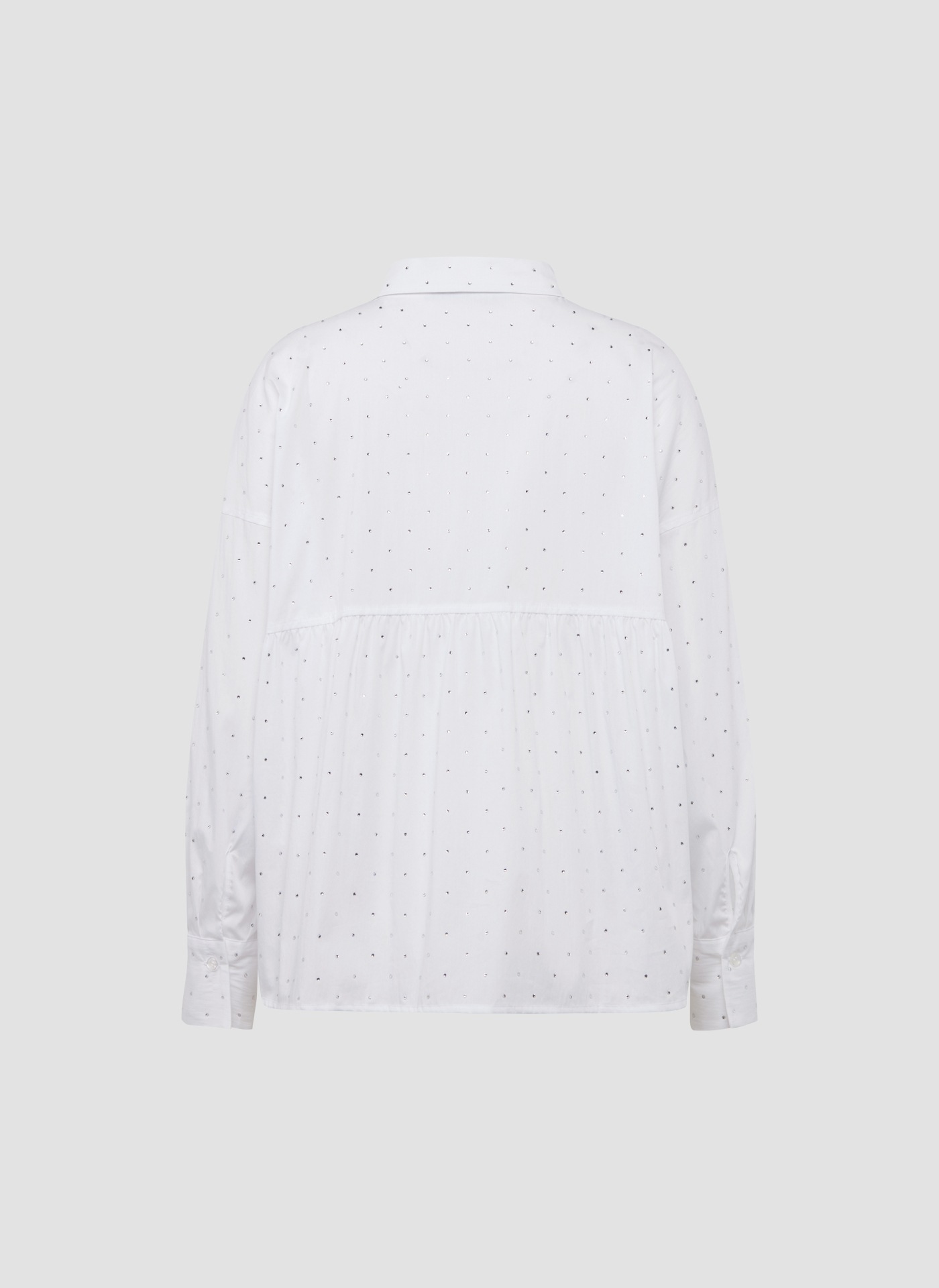 LeComte Klassische Bluse »LeComte Bluse in Weiß mit dezenten Glitzersteinen«