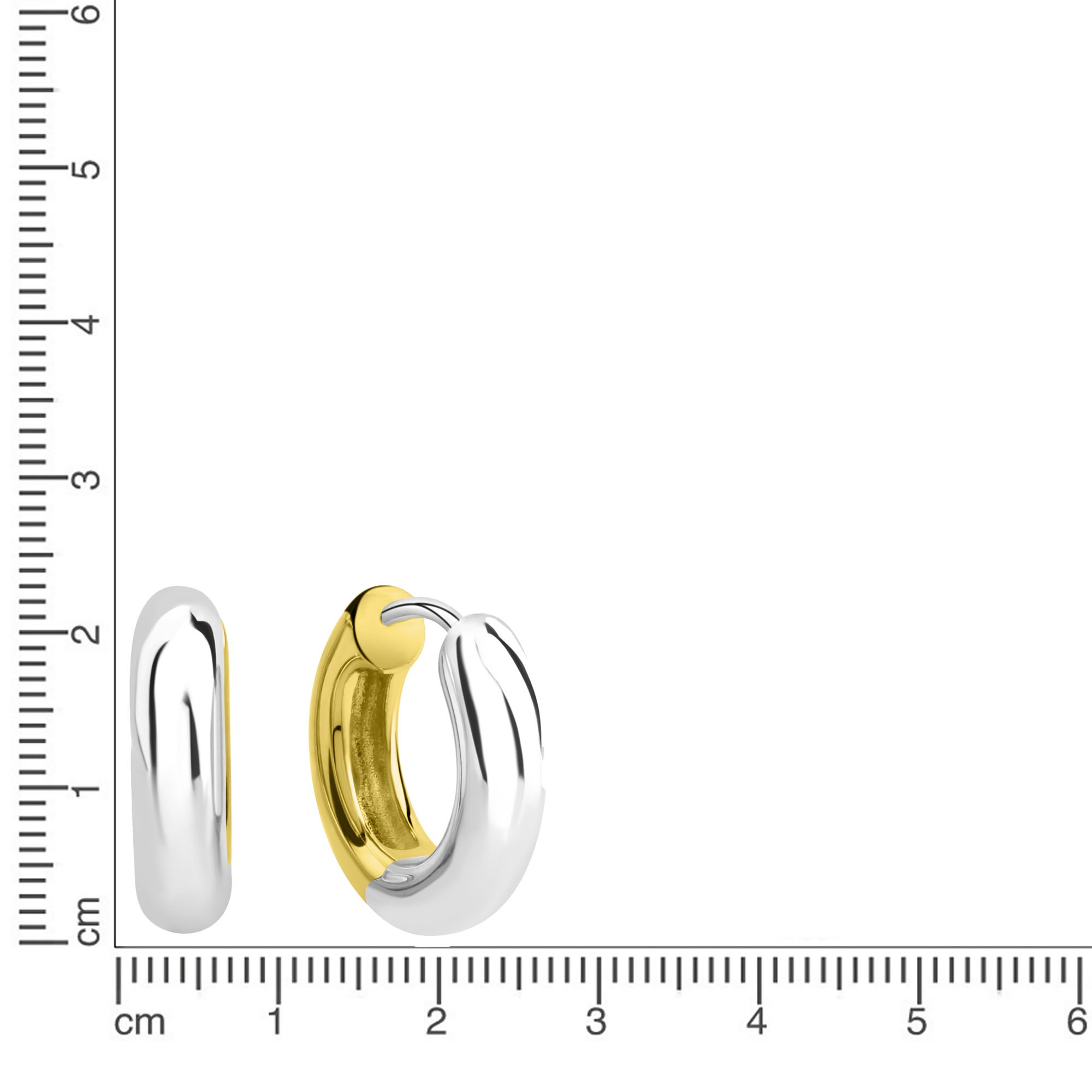 Firetti Paar Creolen »Schmuck Geschenk Silber 925 Ohrschmuck Ohrringe bicolor«