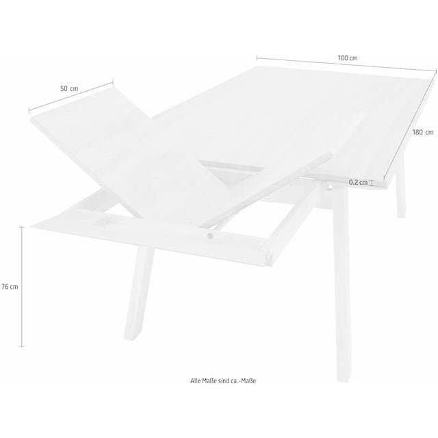 NIEHOFF SITZMÖBEL Esstisch, mit Auszugsfunktion, Tischplatte aus massiver  Wildeiche bestellen | BAUR