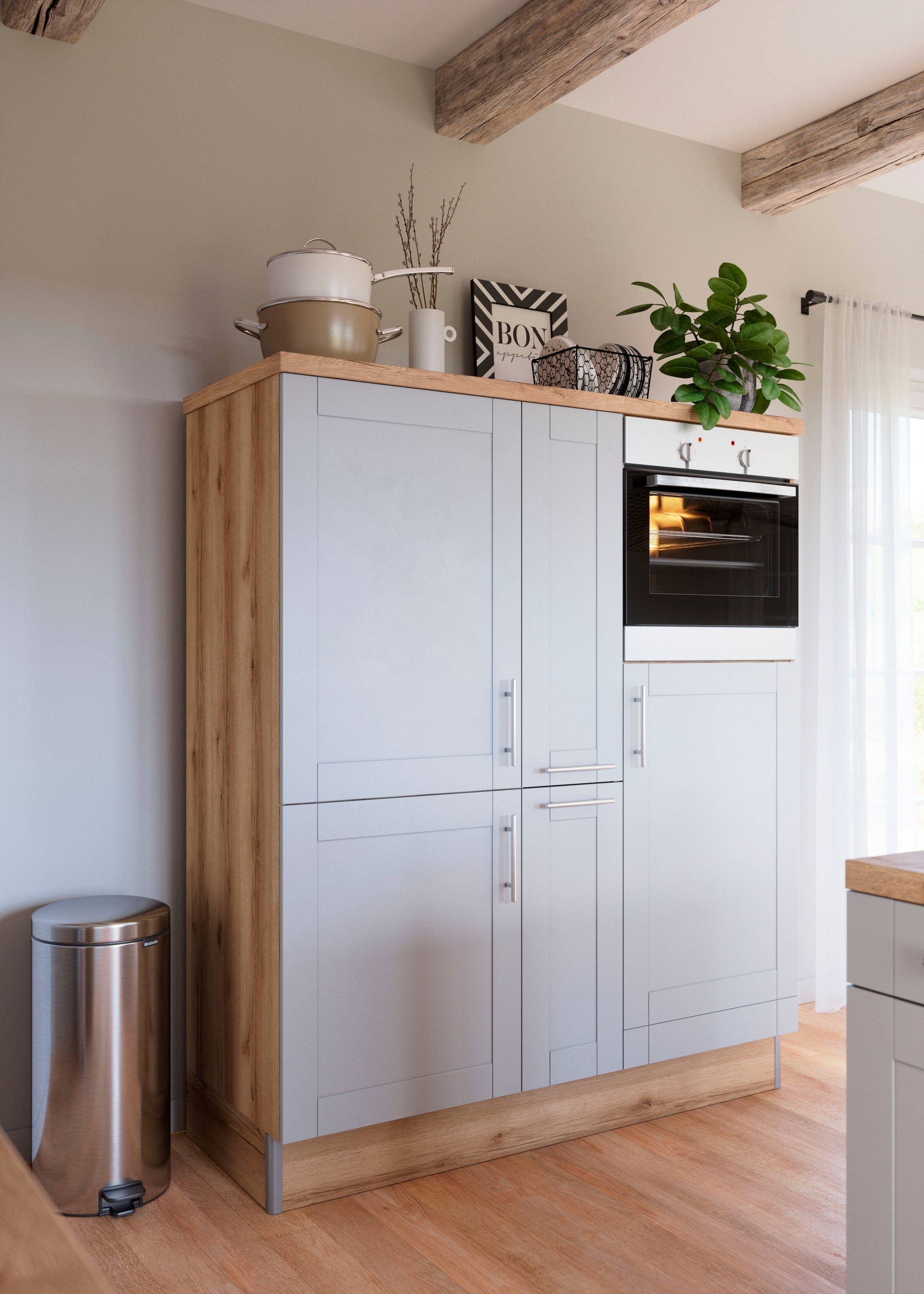 KOCHSTATION Pantryküche "KS-Ahus", Breite 150 cm,wahlweise mit E-Geräten,So günstig online kaufen