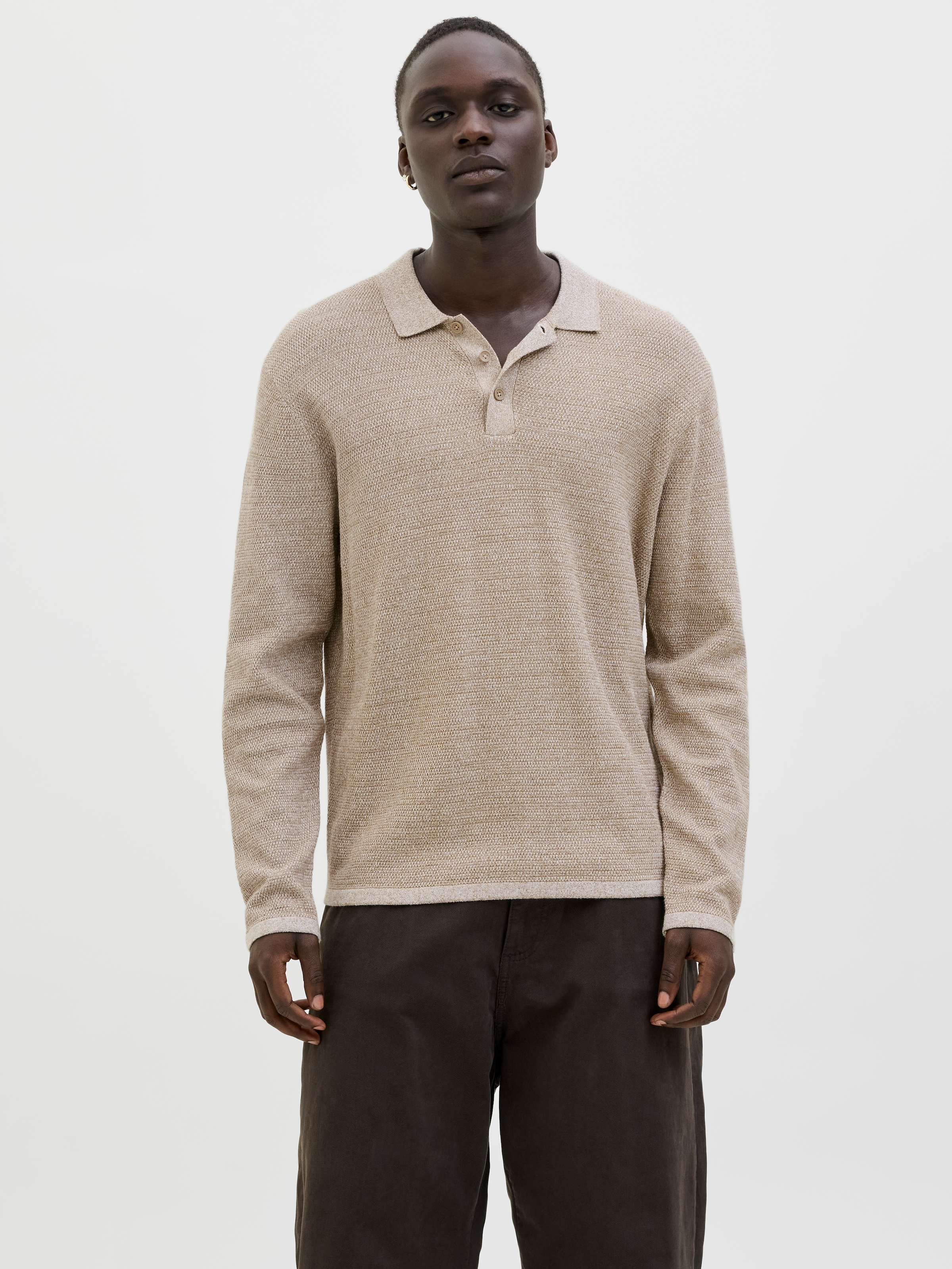 Jack & Jones Strickpullover "JJEGEORGE KNIT POLO LS SN" günstig online kaufen