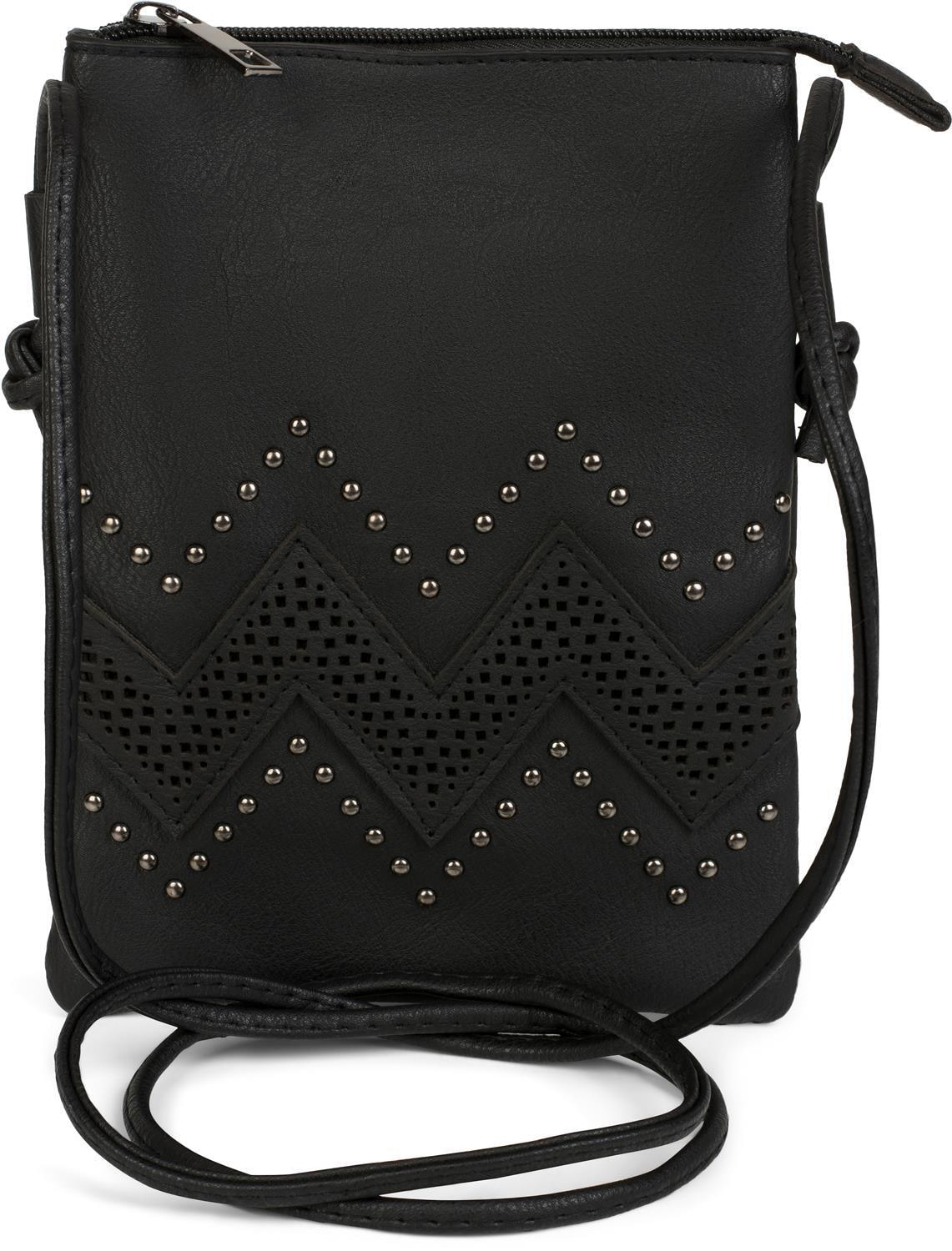 styleBREAKER Mini Bag "Mini Umhängetasche ZickZack Cutout Nieten"