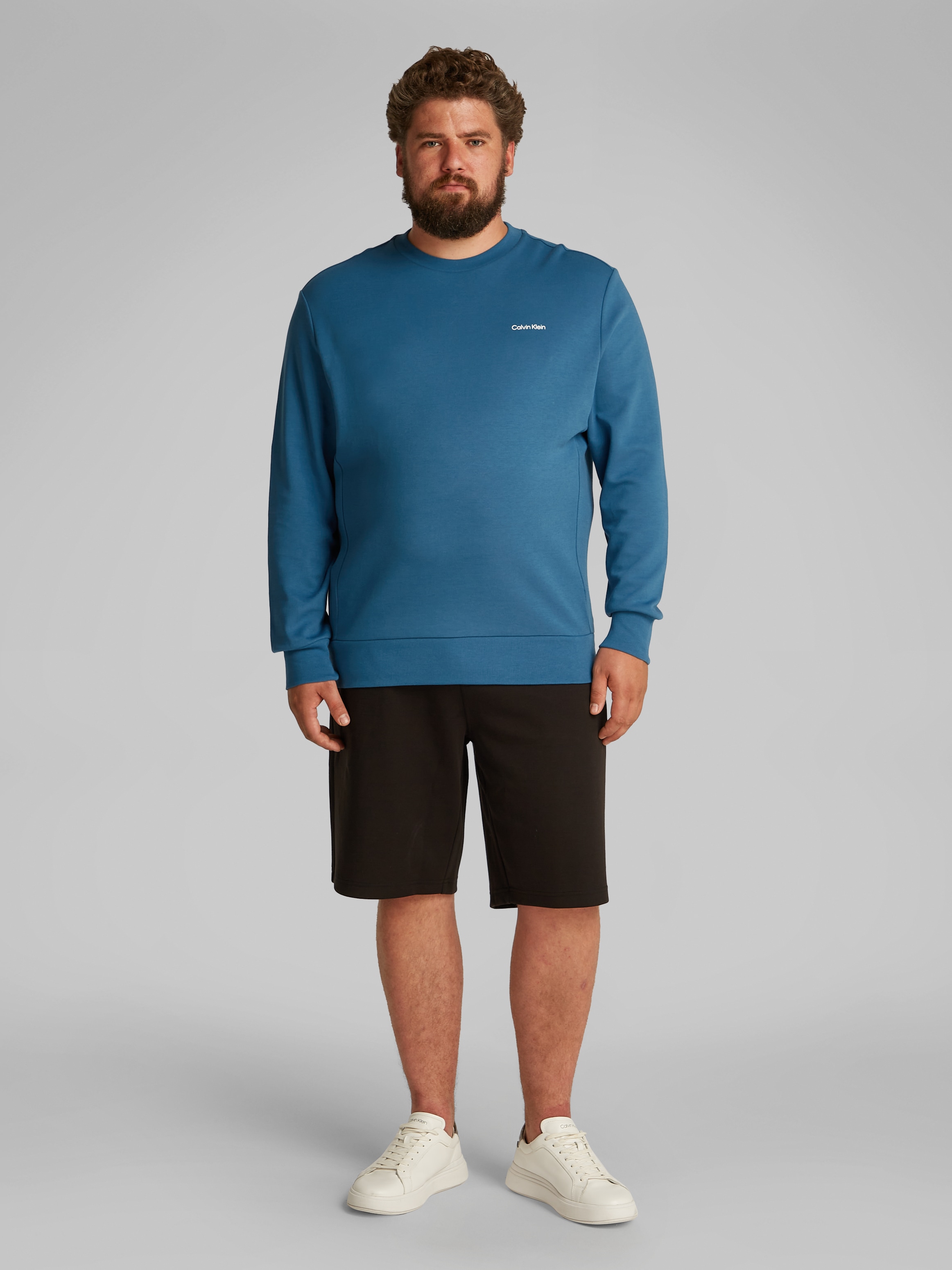 Calvin Klein Big&Tall Sweatshirt »BT_MICRO LOGO REPREVE SWEATSHIRT«, in Großen Größen, mit Logoschriftzug