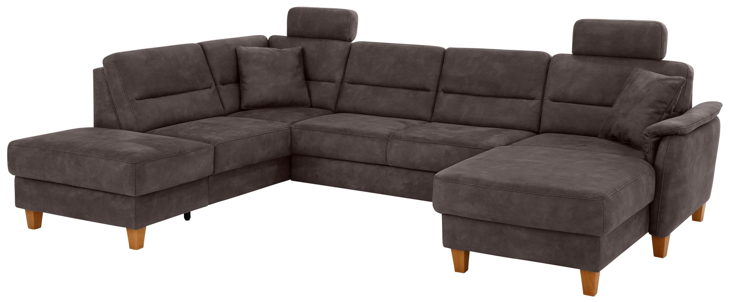 Home affaire Wohnlandschaft "Palmera U-Form, B: 308 cm" optional Bettfunkti günstig online kaufen