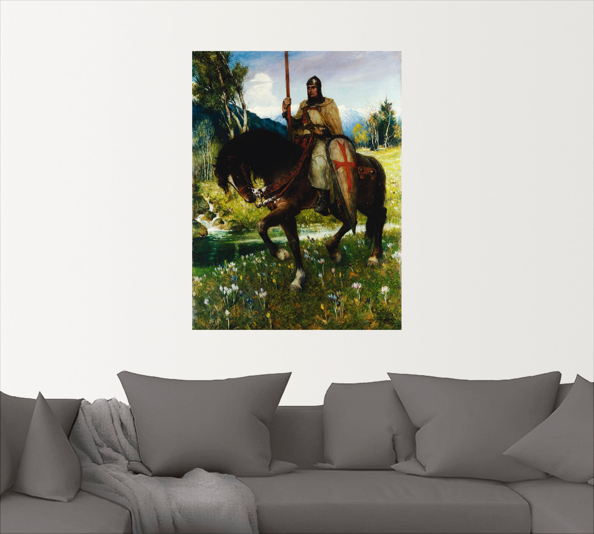 Artland Wandbild »Parsifal, Suche nach dem Heiligen Gral«, Berufe, (1 St.), als Leinwandbild, Wandaufkleber oder Poster in versch. Größen