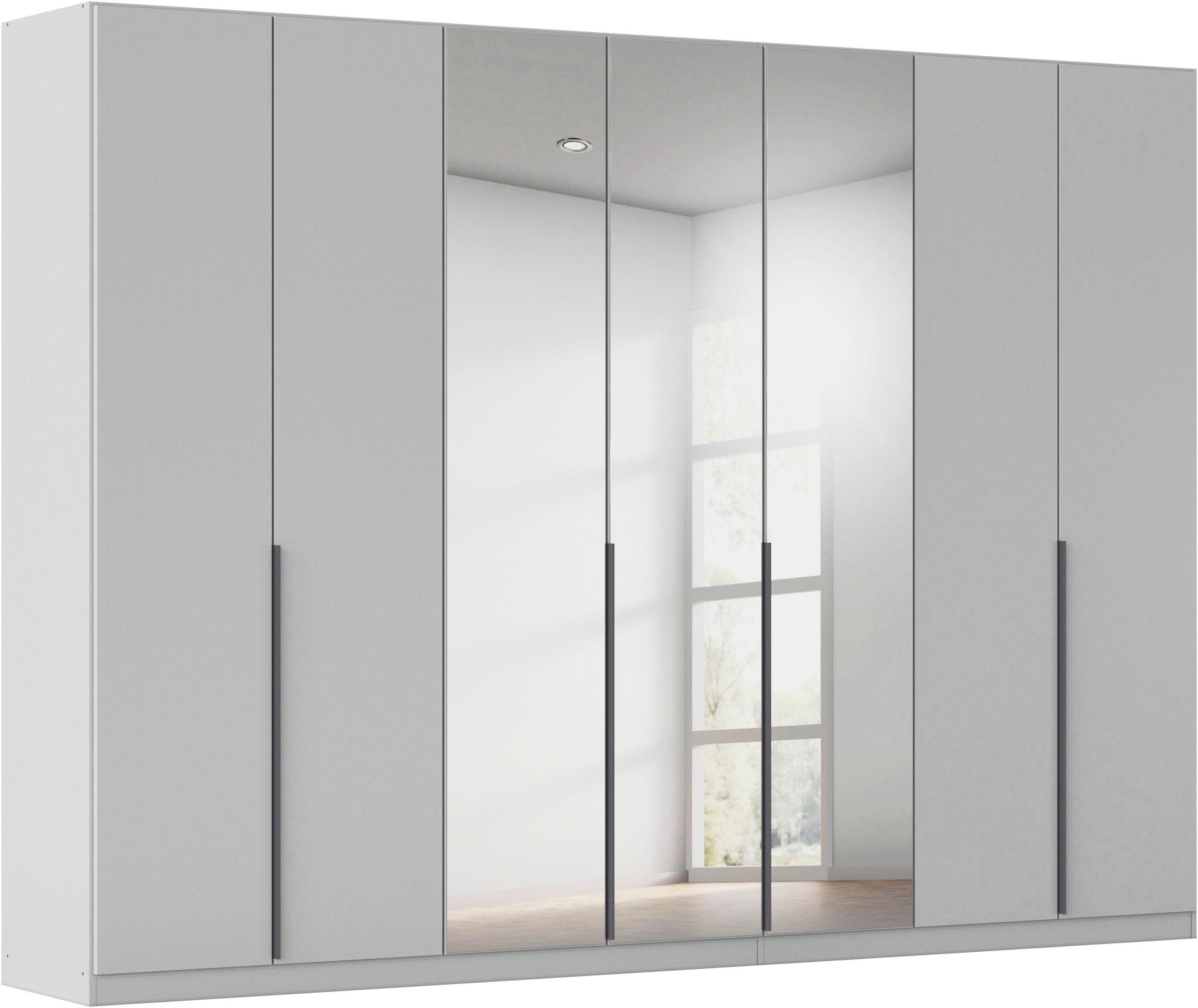 OTTO home Drehtürenschrank "Kleiderschrank Schrank Garderobe AGORDO mit Dekor- oder Hochglanzfront" in zwei Griff-Farben, Breiten 91-405 cm, durchdachte Innenausstattung, in 8 Breiten und 2 Höhen MADE IN GERMANY