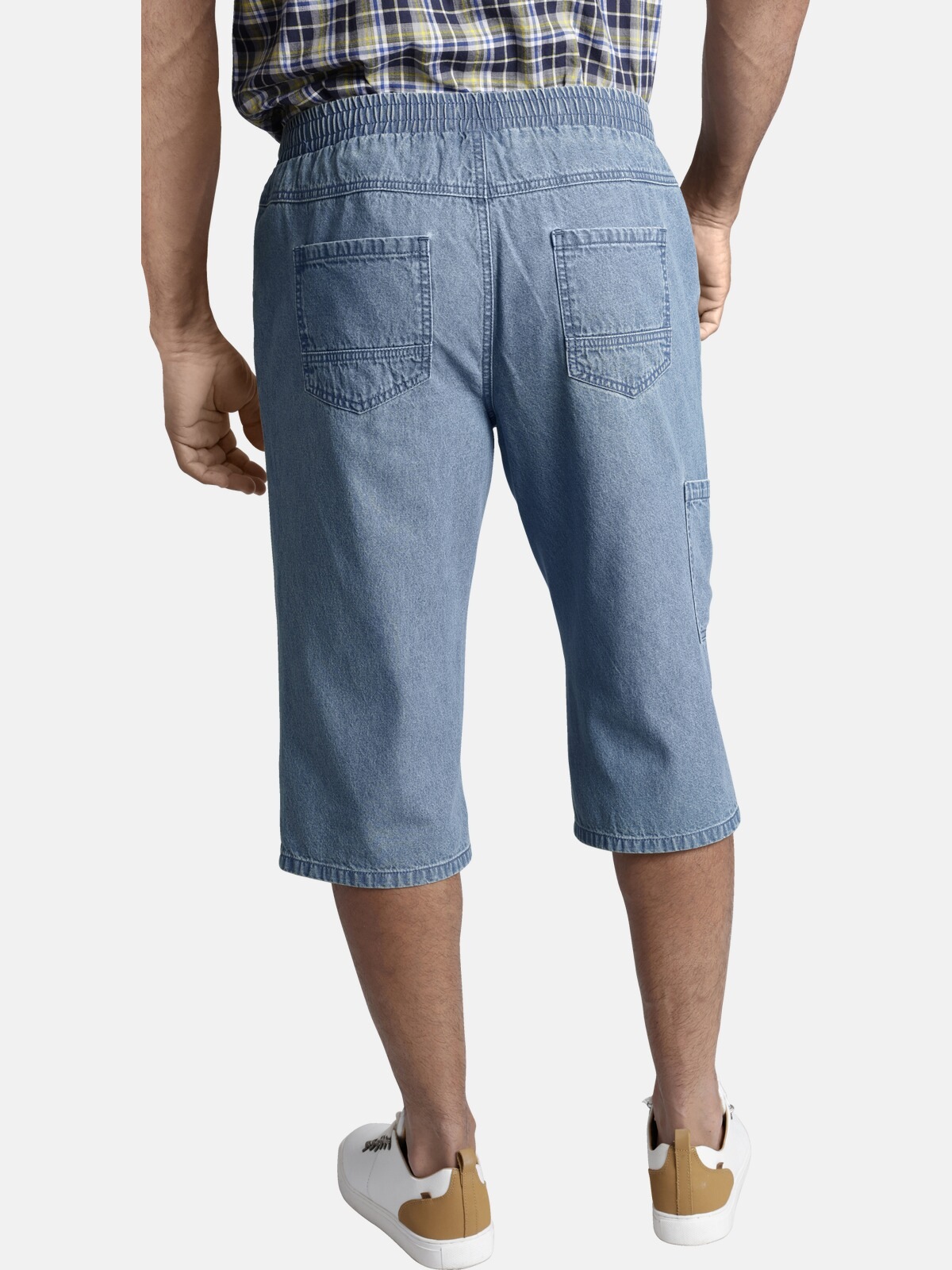 Bermudas JAN VANDERSTORM "Bermuda INGWARD", Herren, Gr. 64, blau (hellblau), Obermaterial: 100% Baumwolle CO., comfort fit knielang, Hosen Bermudas 2