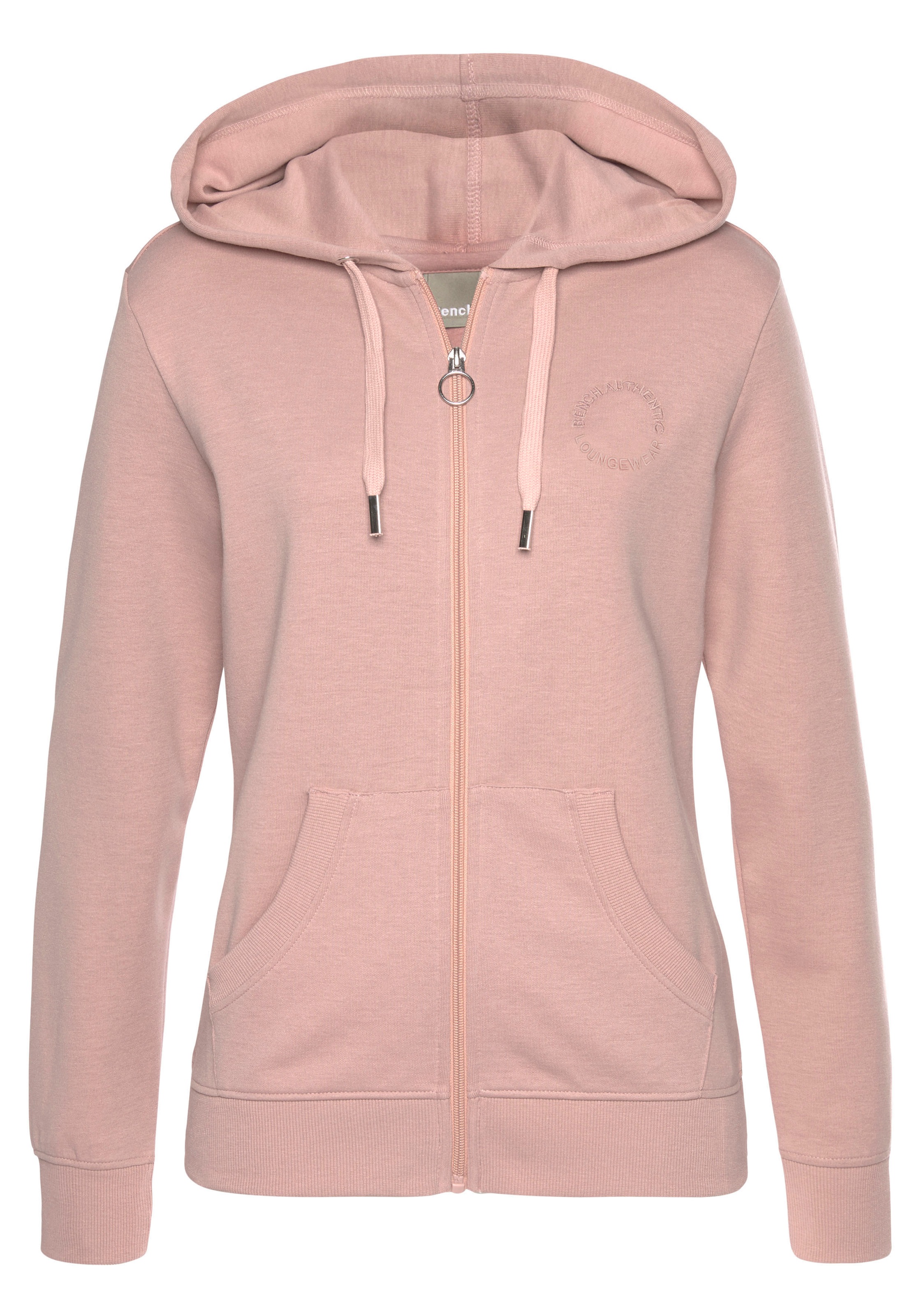 Bench. Loungewear Kapuzensweatjacke mit Logo und Kängurutasche, Loungewear günstig online kaufen