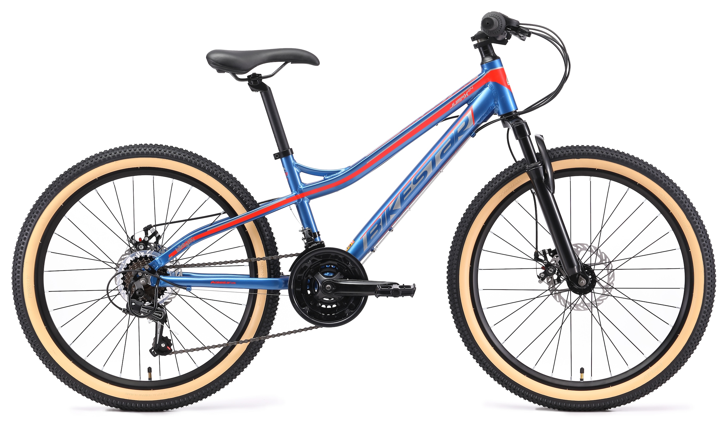 Bikestar Jugendfahrrad 21 Gang Shimano Rd-TY300 Schaltwerk Kettenschaltung Für Damen Und Herren, Kettenschaltung