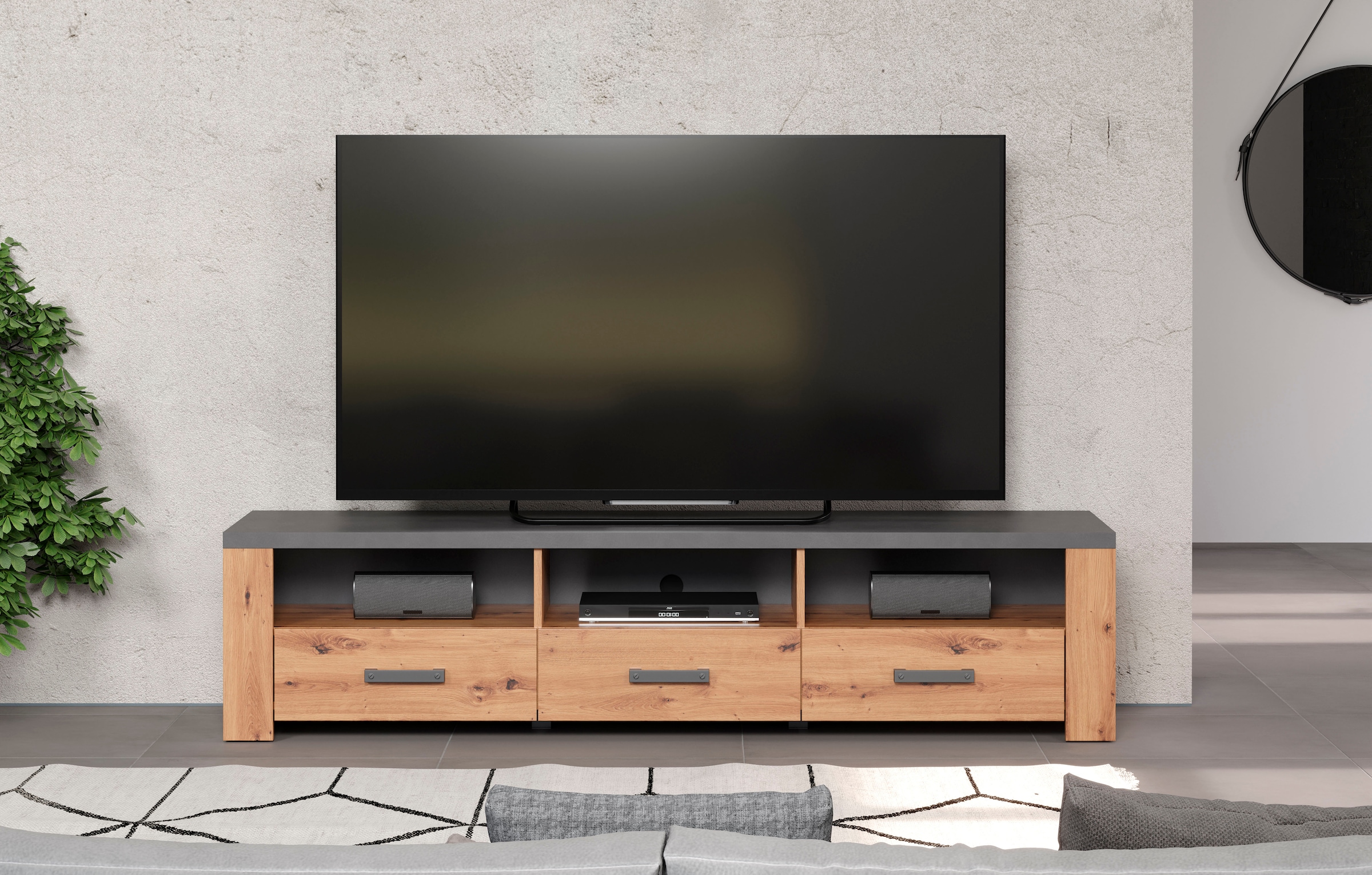 Home affaire TV-Board "Ambres", (1 St.), TV-Board, 3 Schubkasten, 3 Fächer, günstig online kaufen