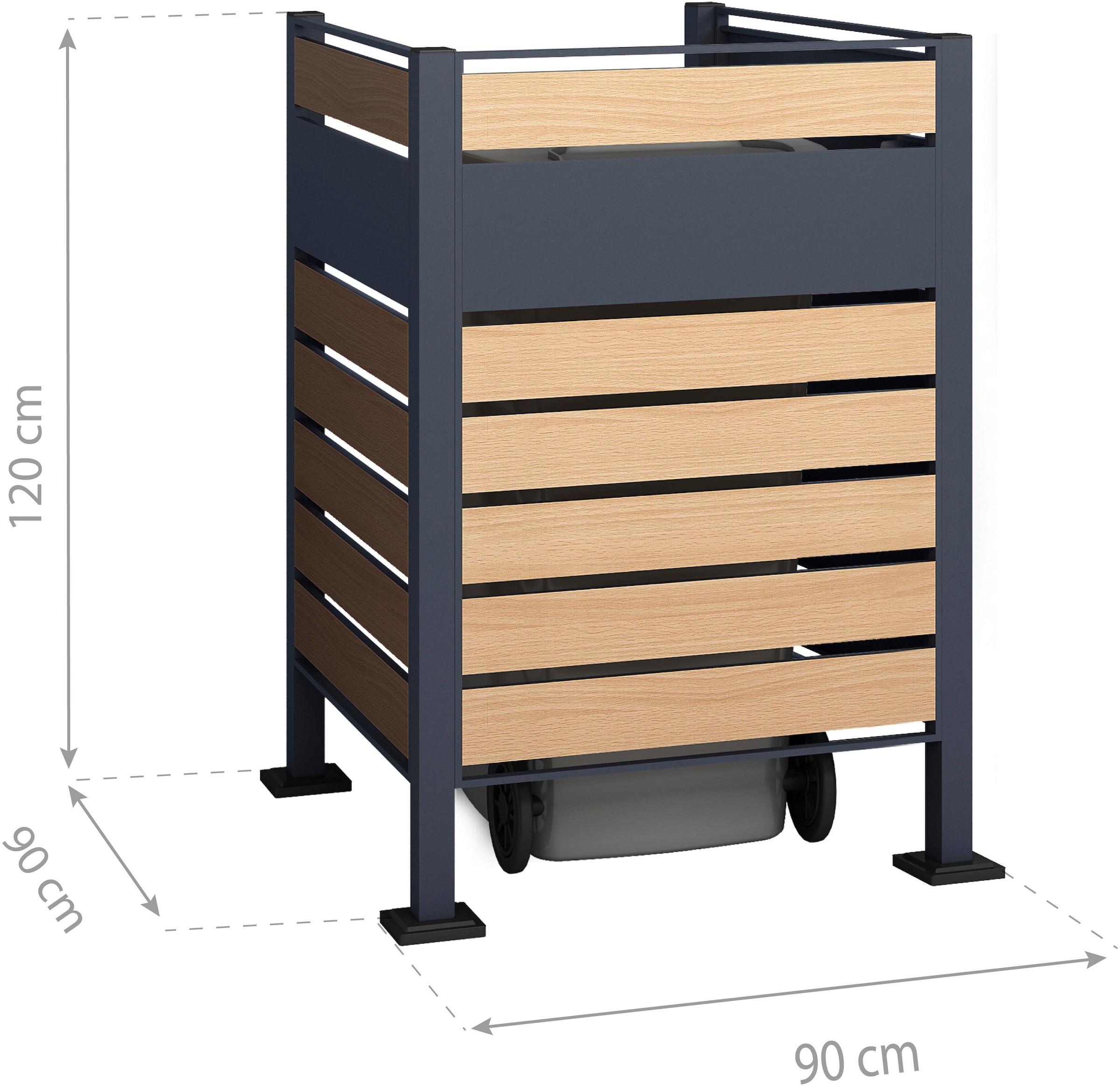 WESTMANN Mülltonnenbox »Planum«, Mülltonnenverkleidung & Sichtschutz