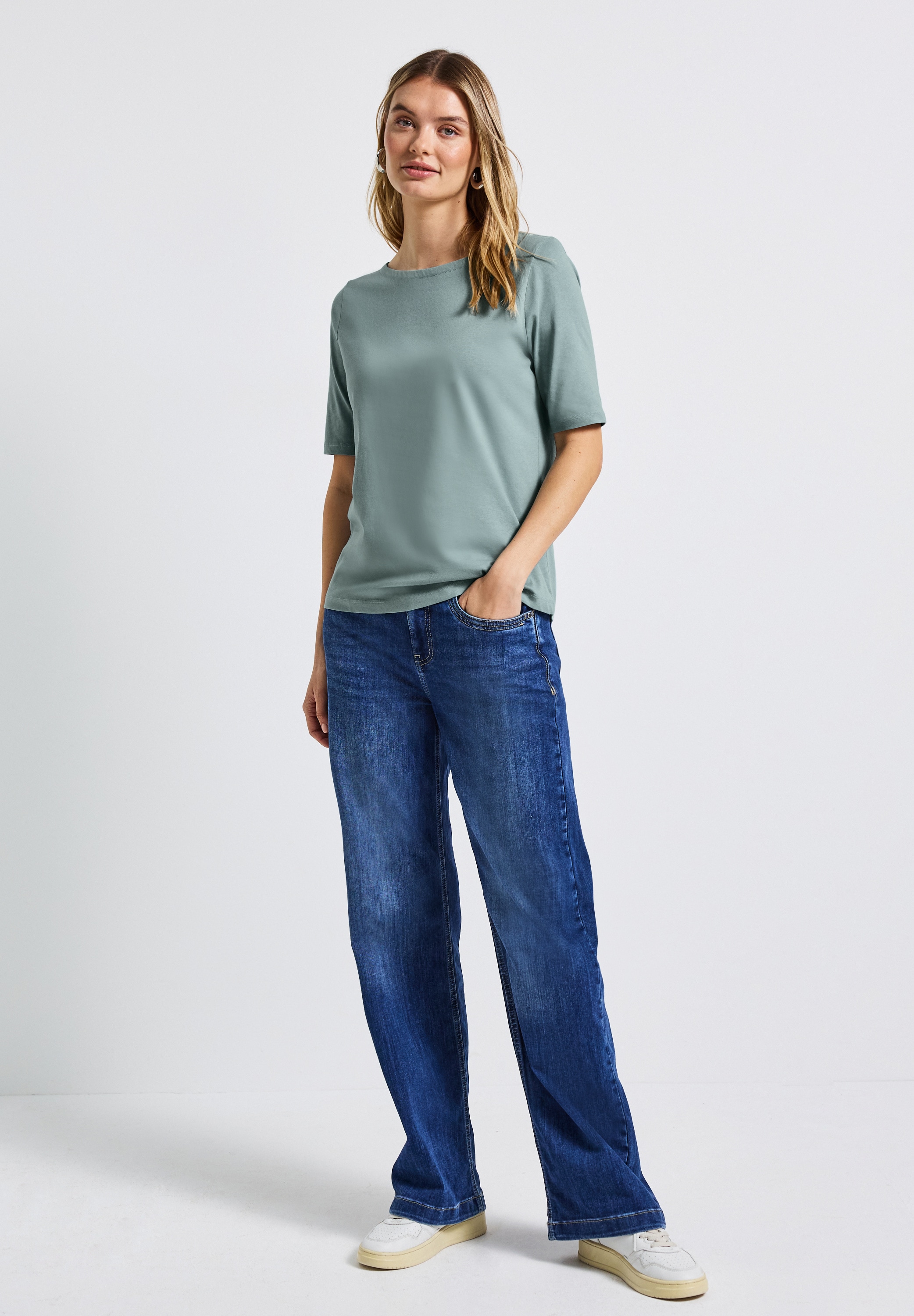 STREET ONE T-Shirt, aus reiner Baumwolle